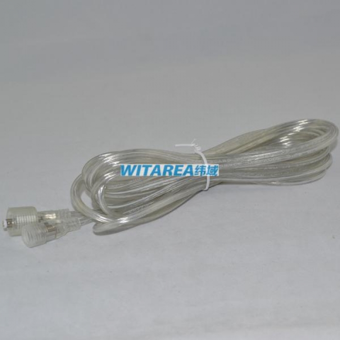 Transparent waterproof dc 5.5x2.1 male to female extension cable