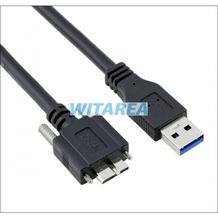 3m (9.8 ft.) USB 3.0 A/M to Micro B/M with Dual Screw Locking
