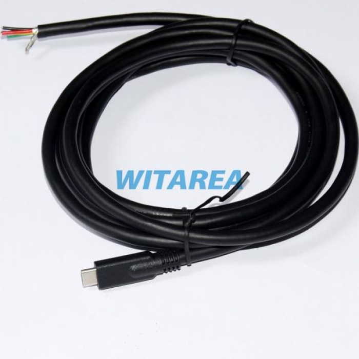 Type-C With PD E-marker to Pigtail power cable