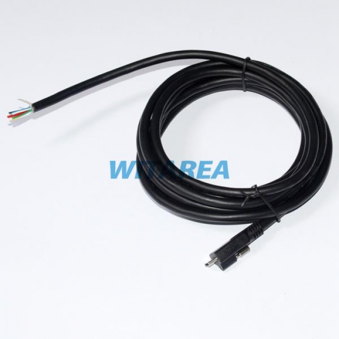 USB 3.1 Type-C male with locking screw to Open Cable