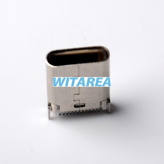 straddle mount USB Type-C over-molding receptacle