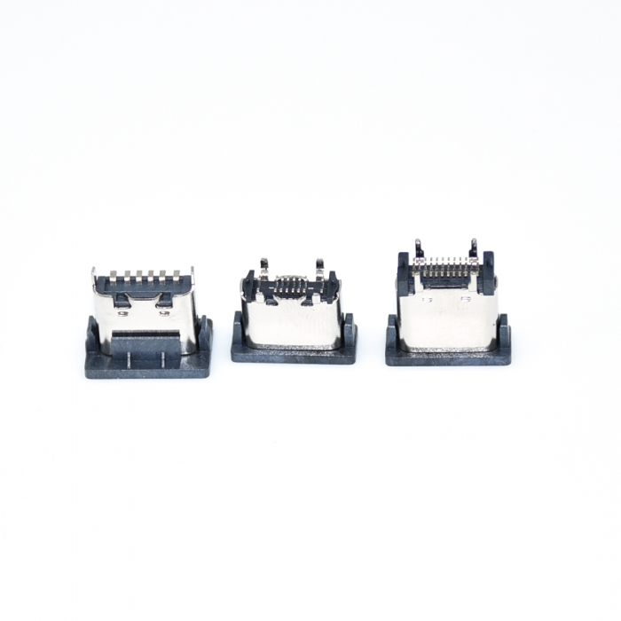 6pin Vertical Type c socket female connector，Height=5.5mm