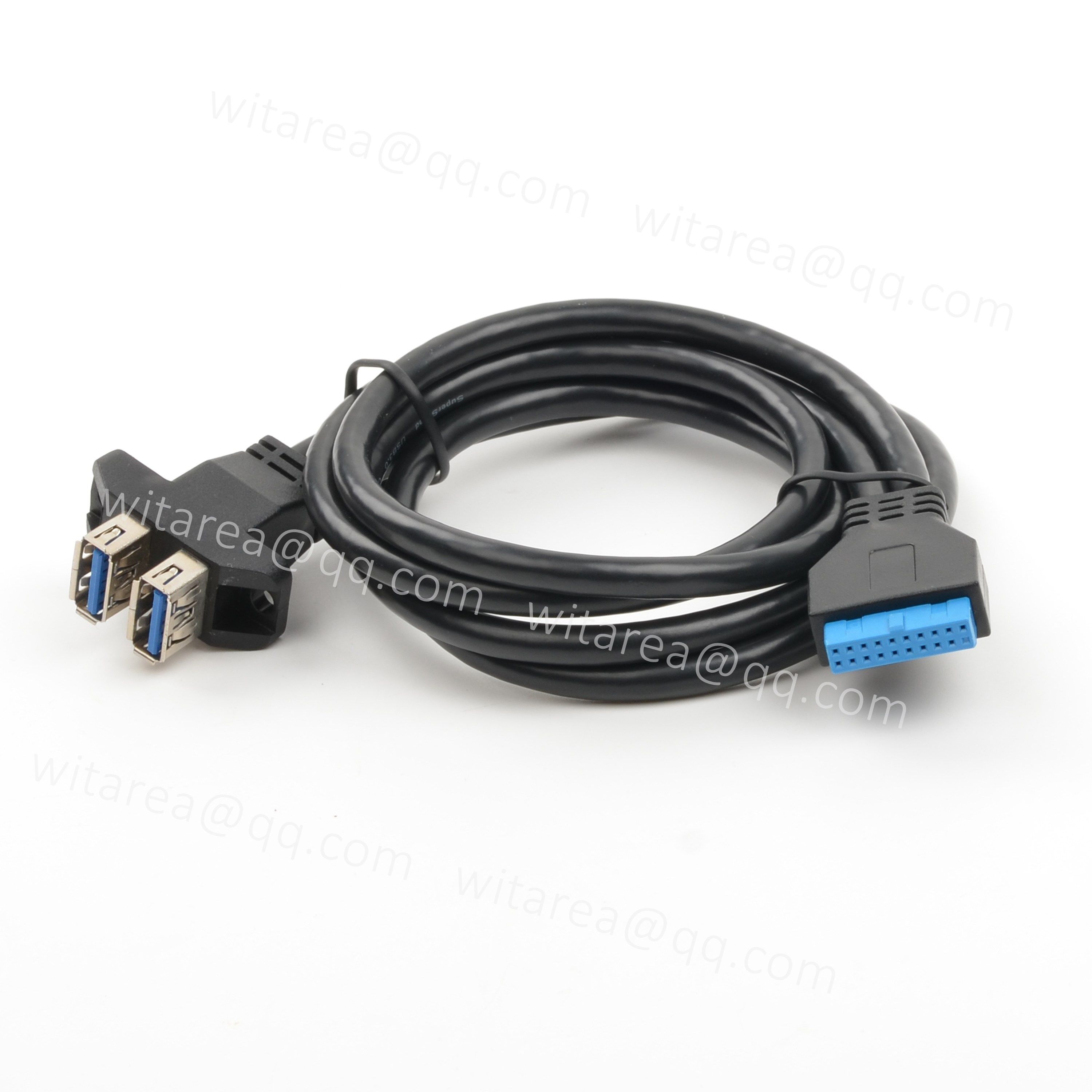 USB 3.0 20 pin motherboard header to dual USB 3.0 AF cable