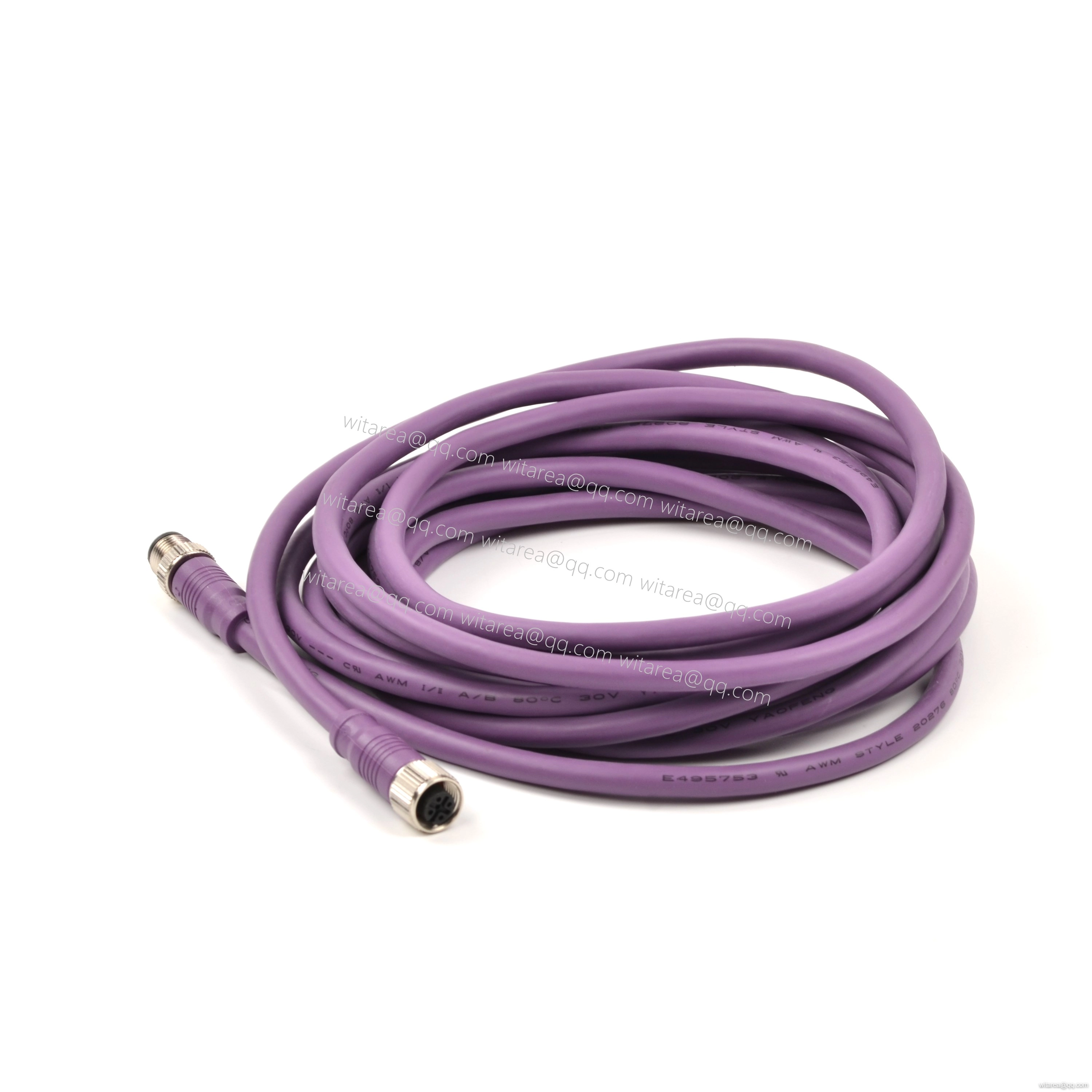 M8/M12 IP67 straight connectors male to female Cable