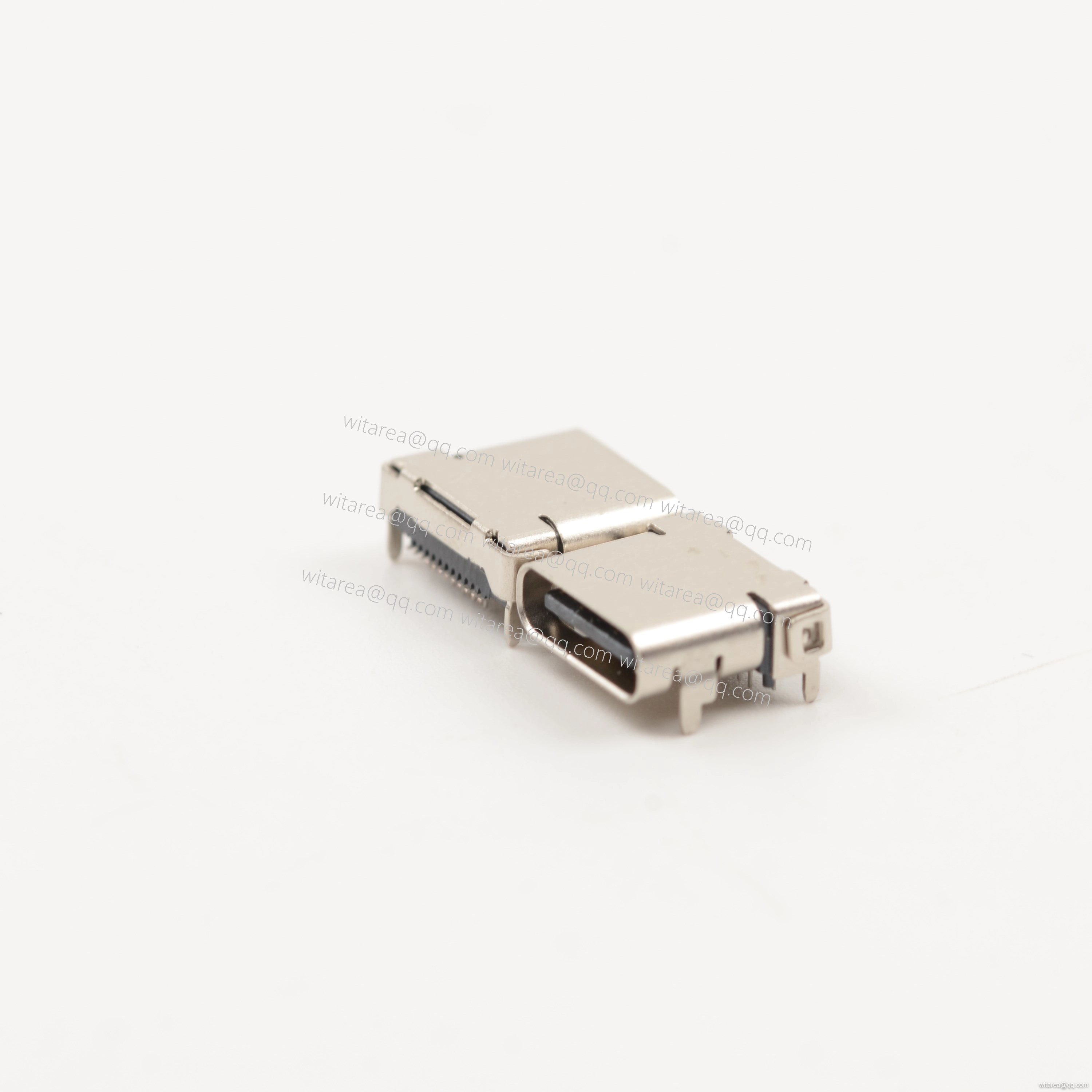 USB 3.1 C Receptacle 24P ,surface mount Hybrid,dual row SMT DIP,single shell,with bracket,CH=1.75,H=3.33,L=8.65