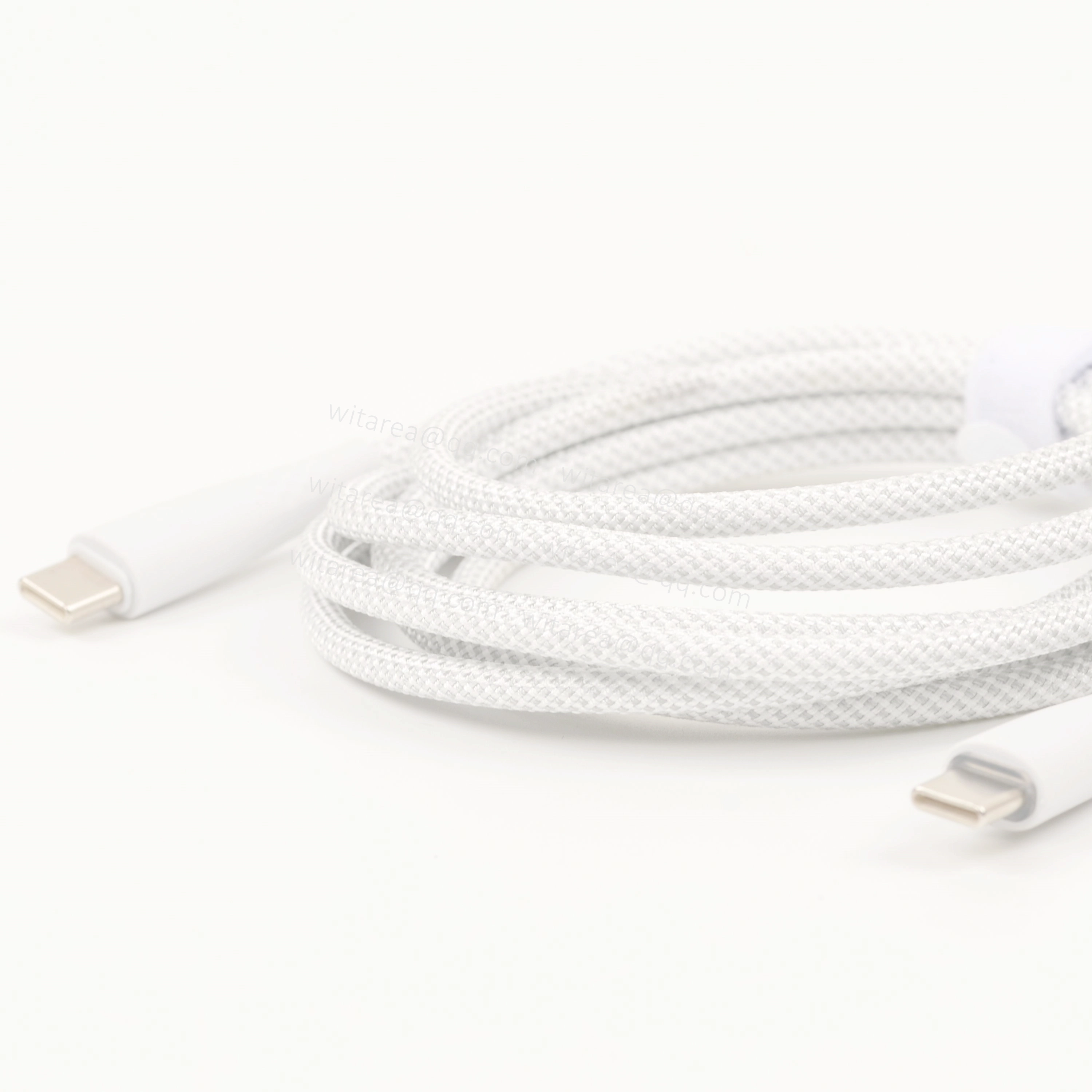 Custom braided USB type C cable with LED light