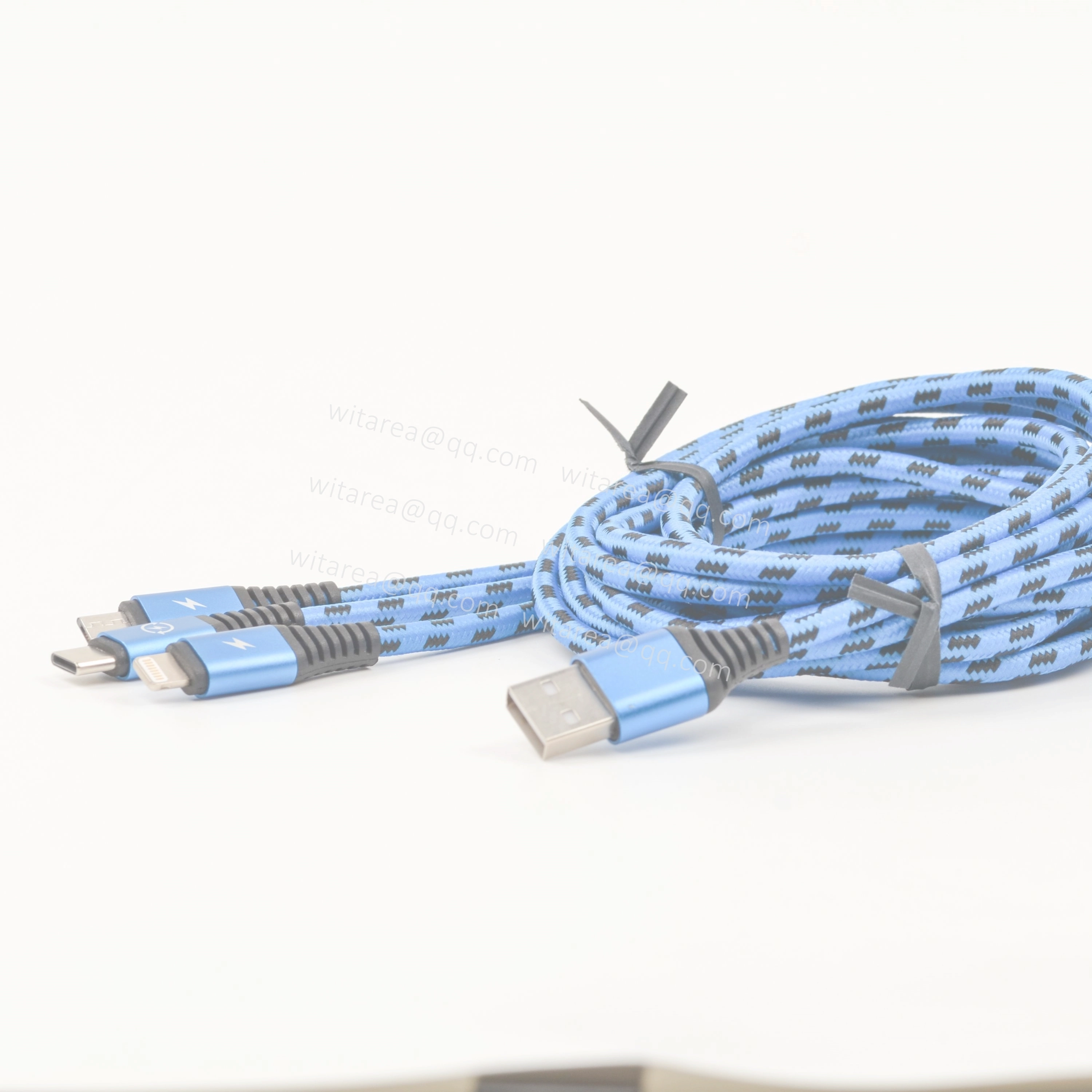 3-in-1 USB-A to USB-C/Micro USB/Lightning Multi Charging Cable
