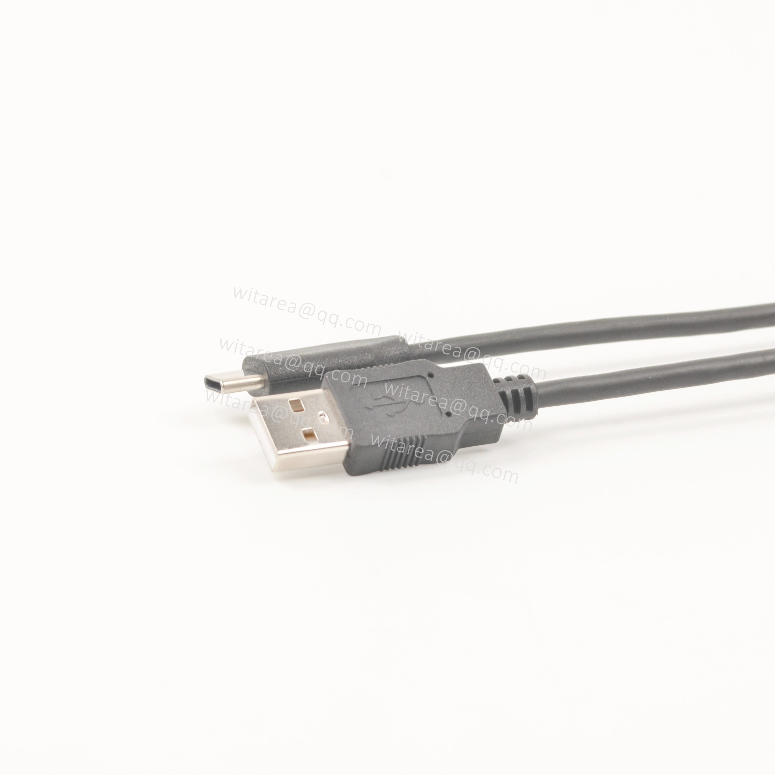 USB AM TO USB C cable with dual ferrite cores