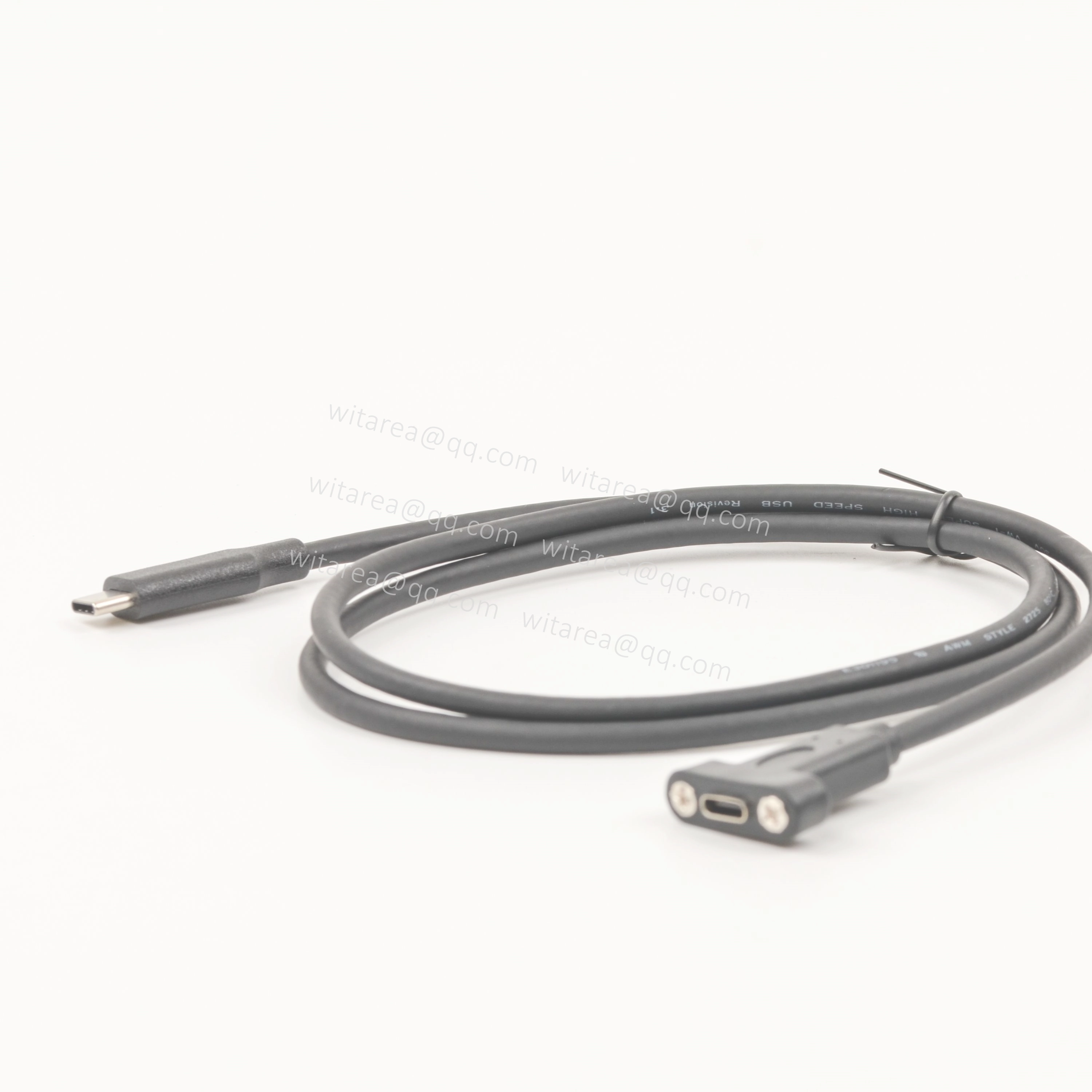 panel mount USB Type c male to female cable