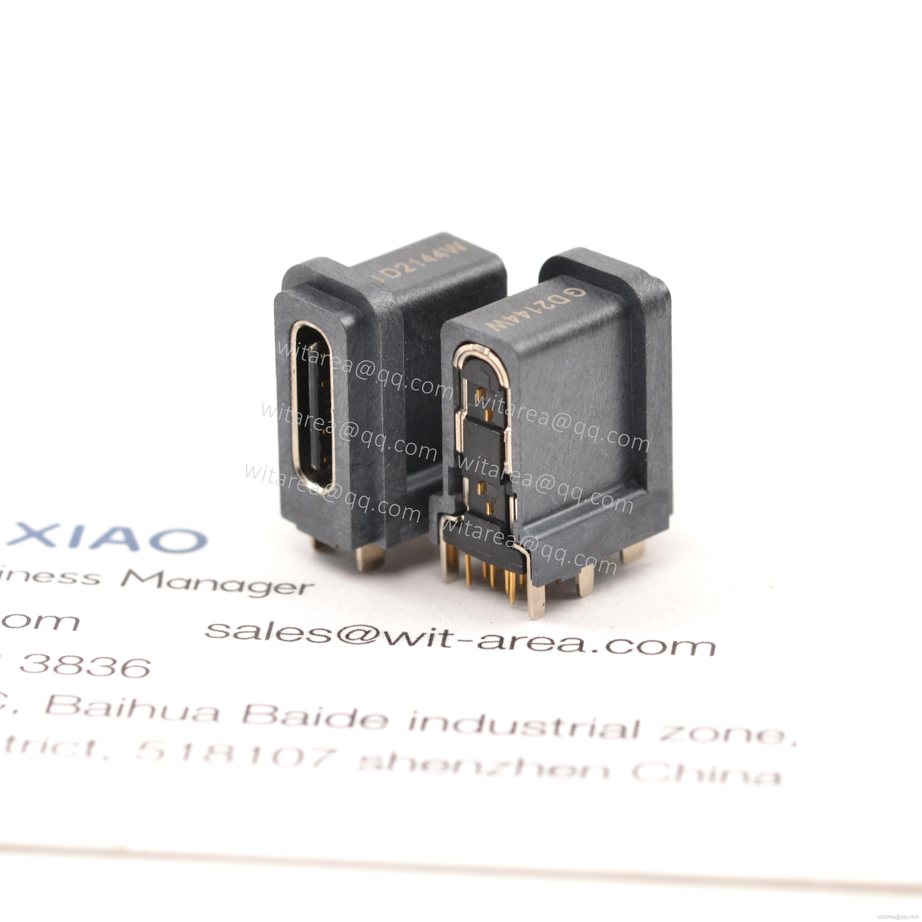 USB2.0 TYPE C 16P DIP waterproof receptacle  CH=7.0mm,L=10.5mm
