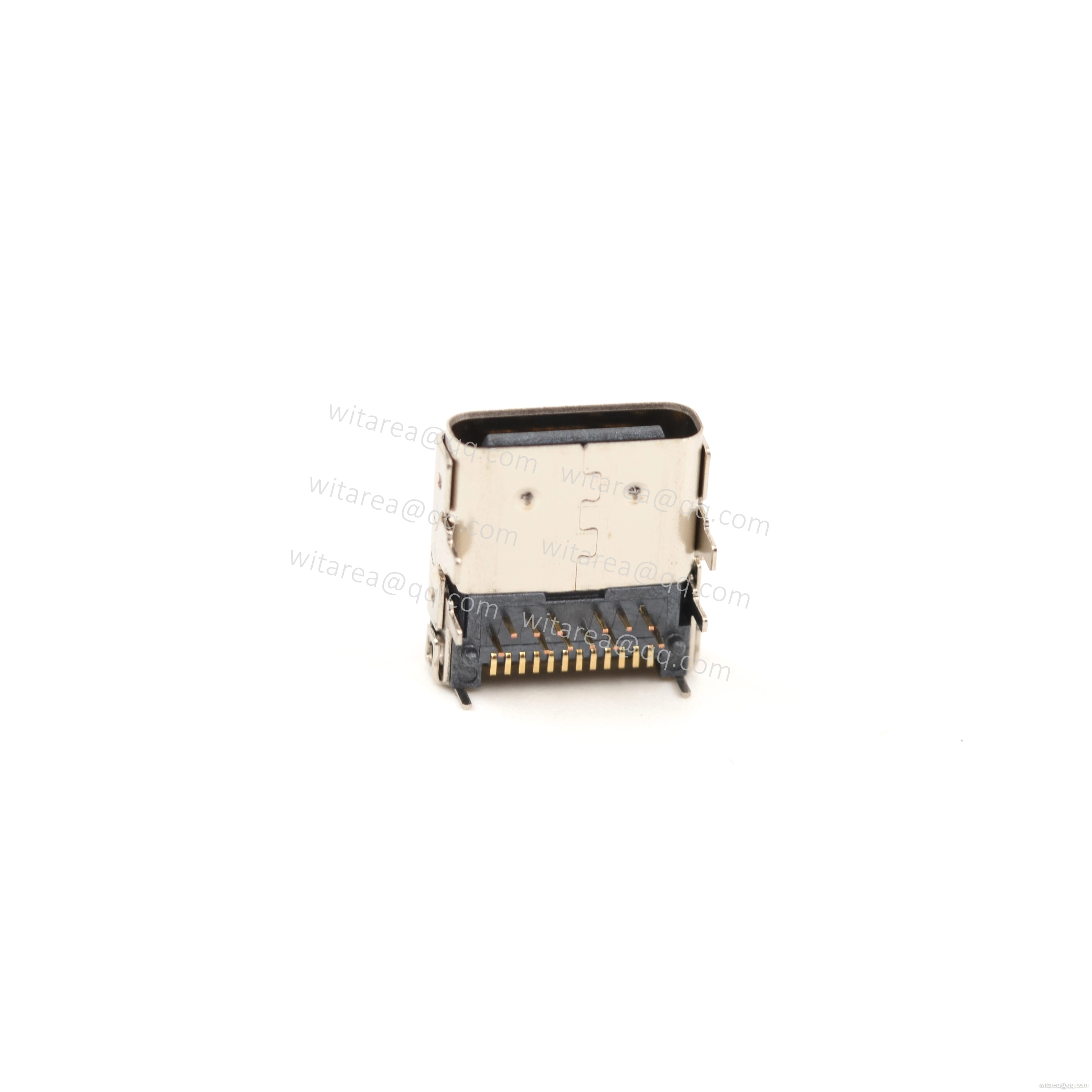 USB3.1 TYPE C 24P TOP-MOUNT DIP+SMT RECEPTACLE , WITH BRACKET ,CH=1.73MM,L=9.34MM
