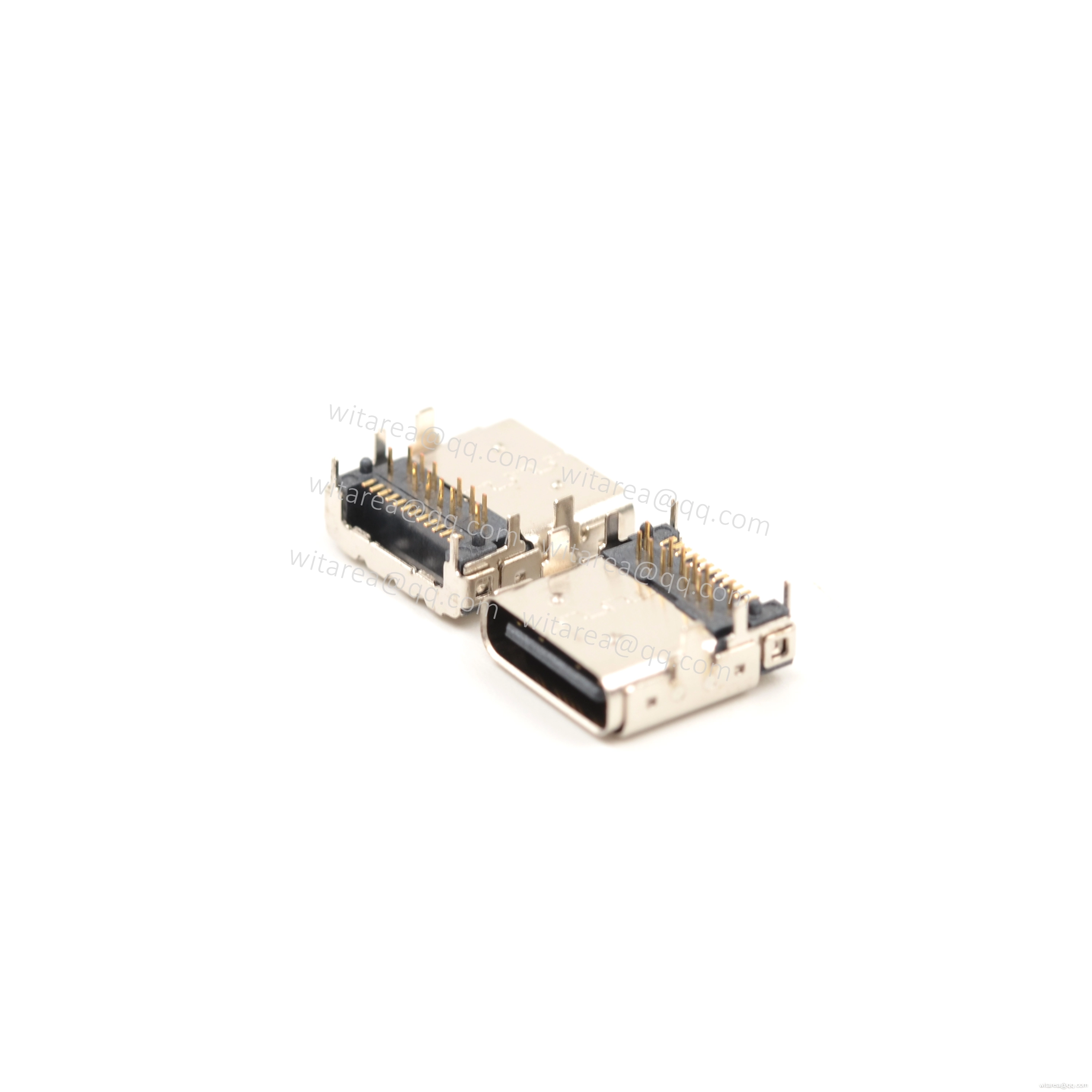 USB3.1 TYPE C 24P TOP-MOUNT DIP+SMT RECEPTACLE , WITH BRACKET ,CH=1.73MM,L=9.34MM