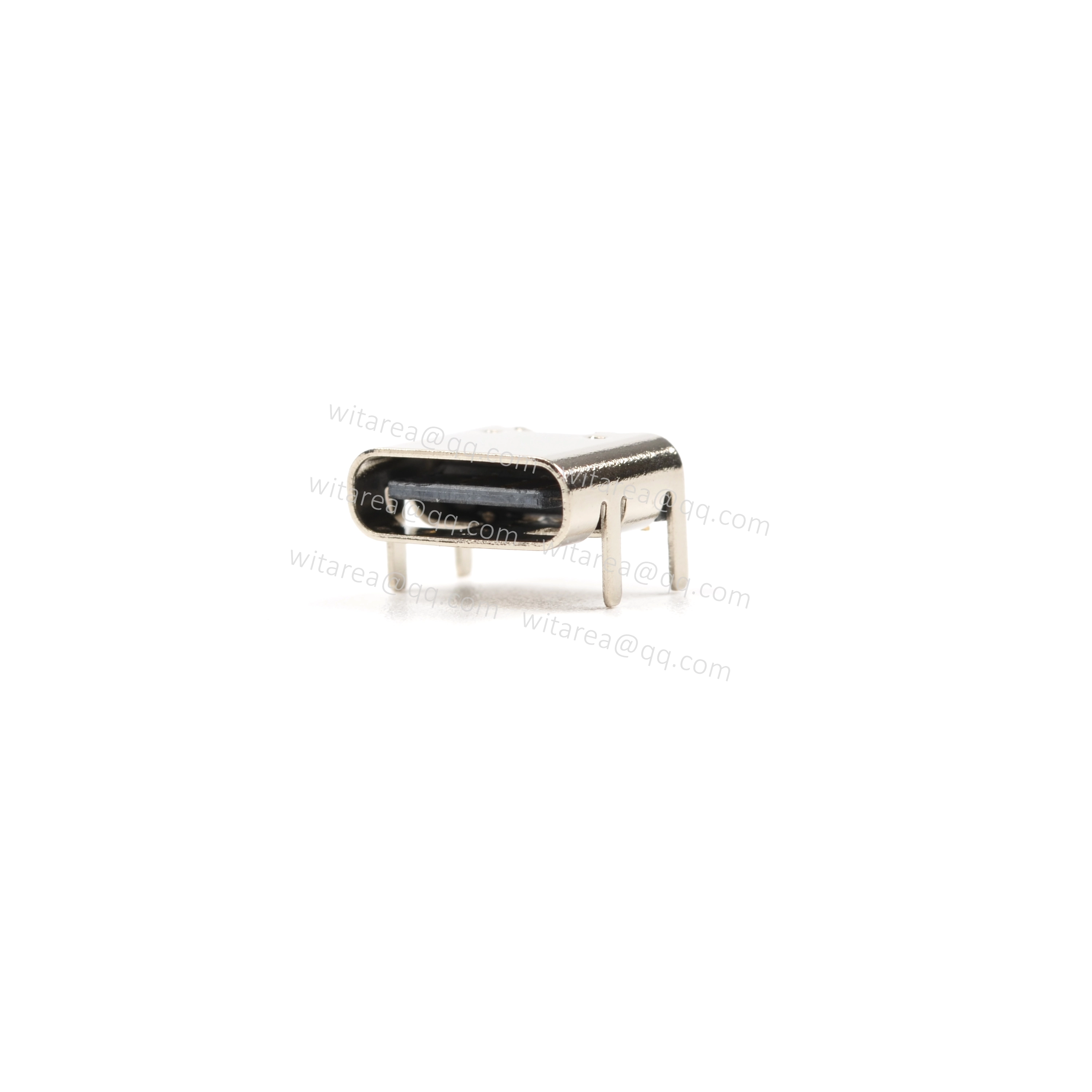 USB2.0 TYPE C 6P TOP-MOUNT SMT RECEPTACLE ,CH=1.68MM,L=6.8MM STAKES=1.9MM
