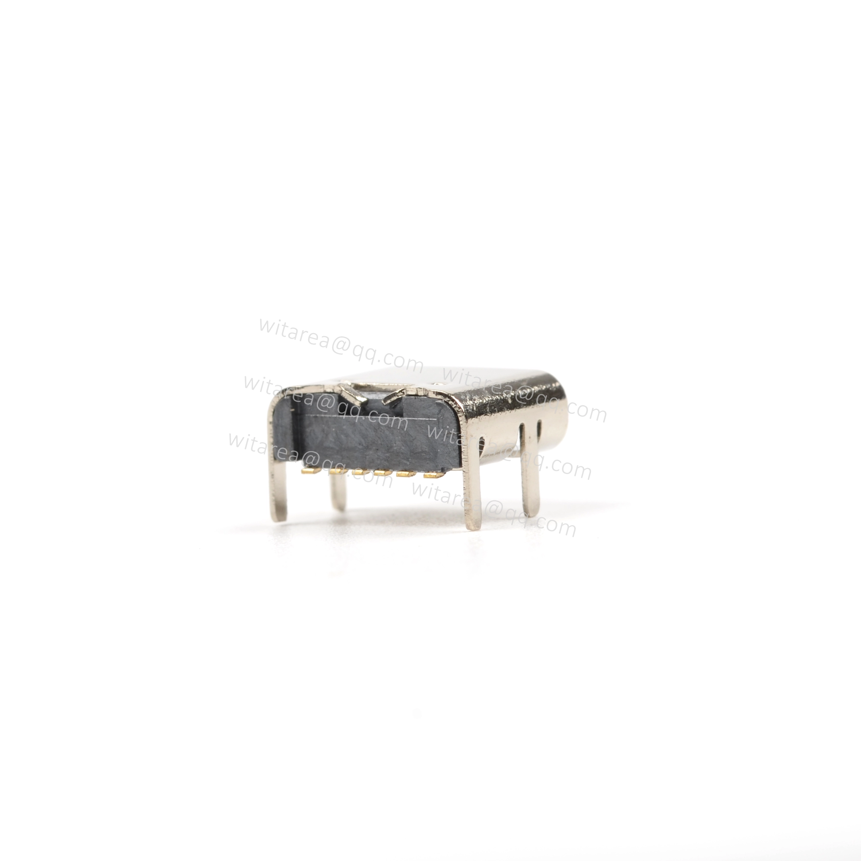 USB2.0 TYPE C 6P TOP-MOUNT SMT RECEPTACLE ,CH=1.68MM,L=6.8MM STAKES=1.9MM