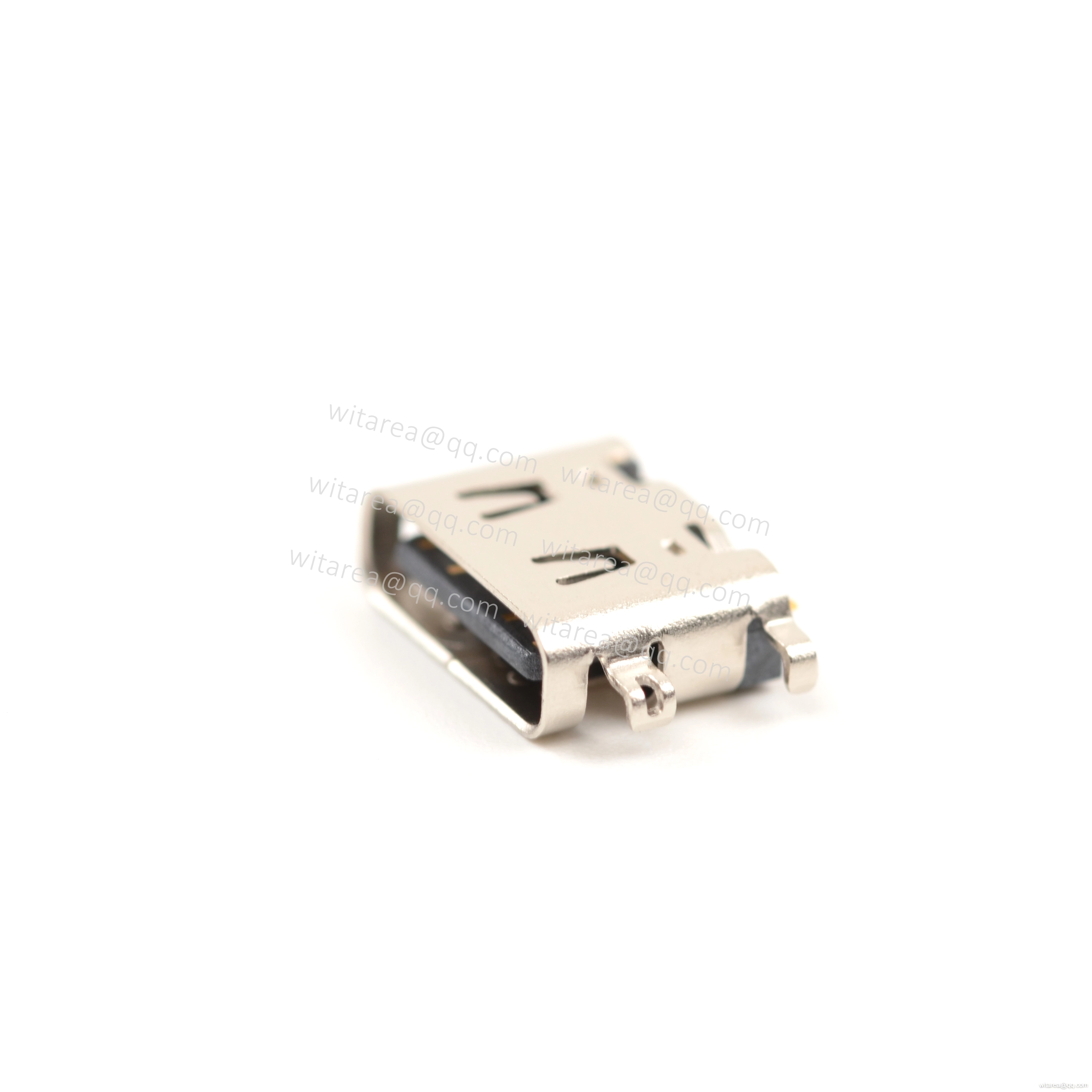 USB2.0 TYPE C 16P MID-MOUNT SMT RECEPTACLE WITH SPRING  ,CH=0.02MM,L= 6.5MM
