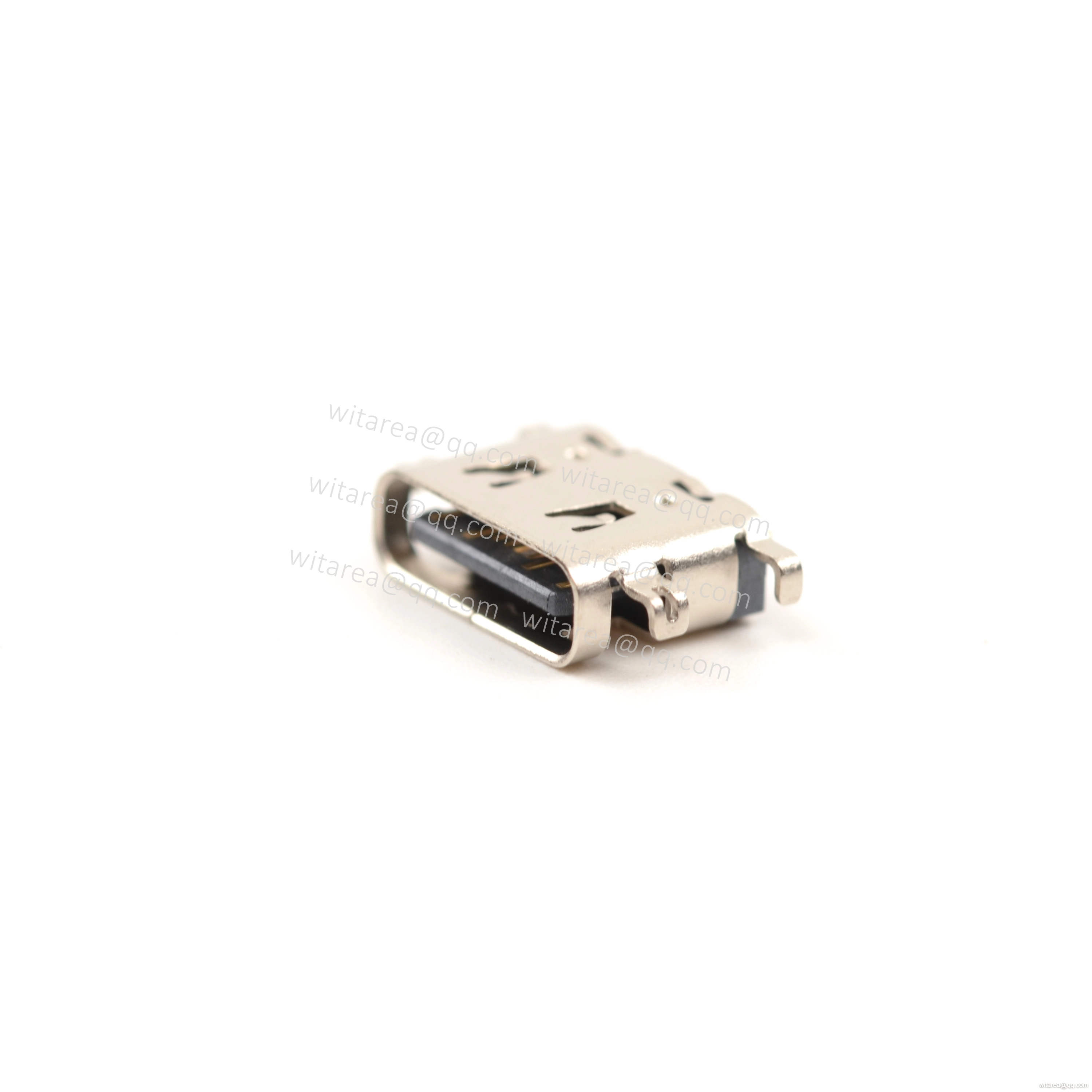 USB2.0 TYPE C 16P MID-MOUNT SMT RECEPTACLE WITH SPRING  ,CH=0.52MM,L= 6.5MM