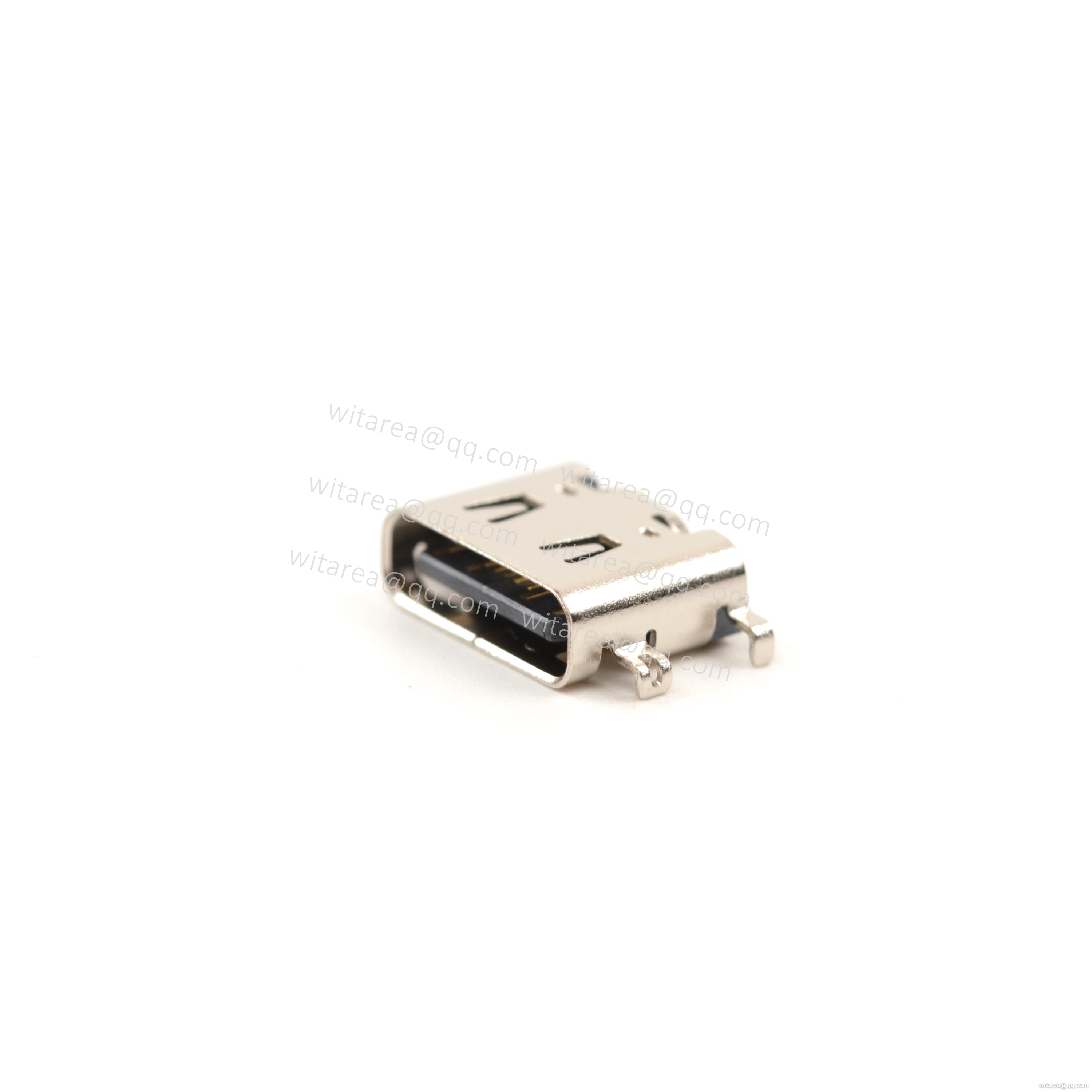 USB2.0 TYPE C 16P MID-MOUNT SMT RECEPTACLE WITH SPRING ,CH=0.78MM,L= 6.5MM