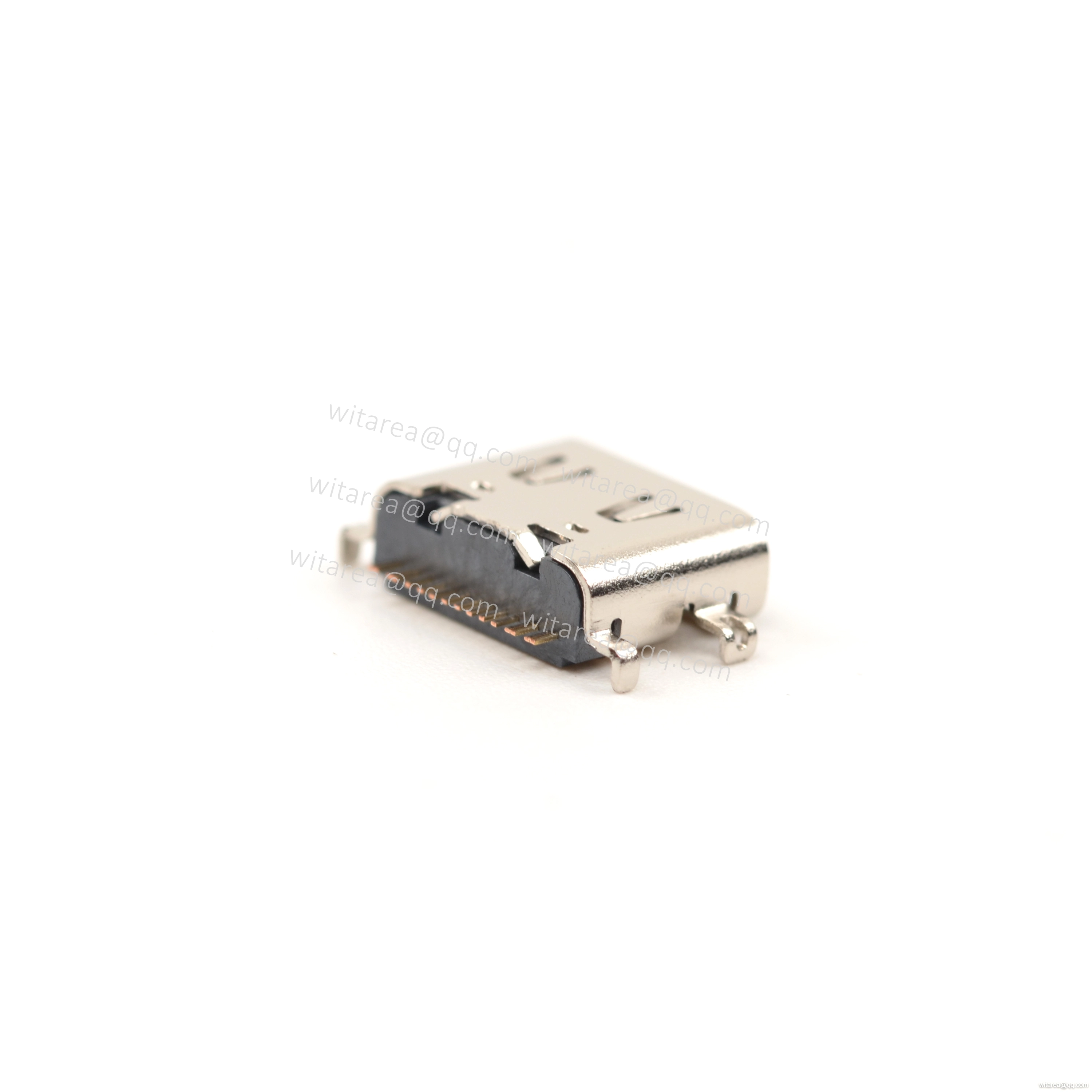 USB2.0 TYPE C 16P MID-MOUNT SMT RECEPTACLE WITH SPRING ,CH=0.78MM,L= 6.5MM