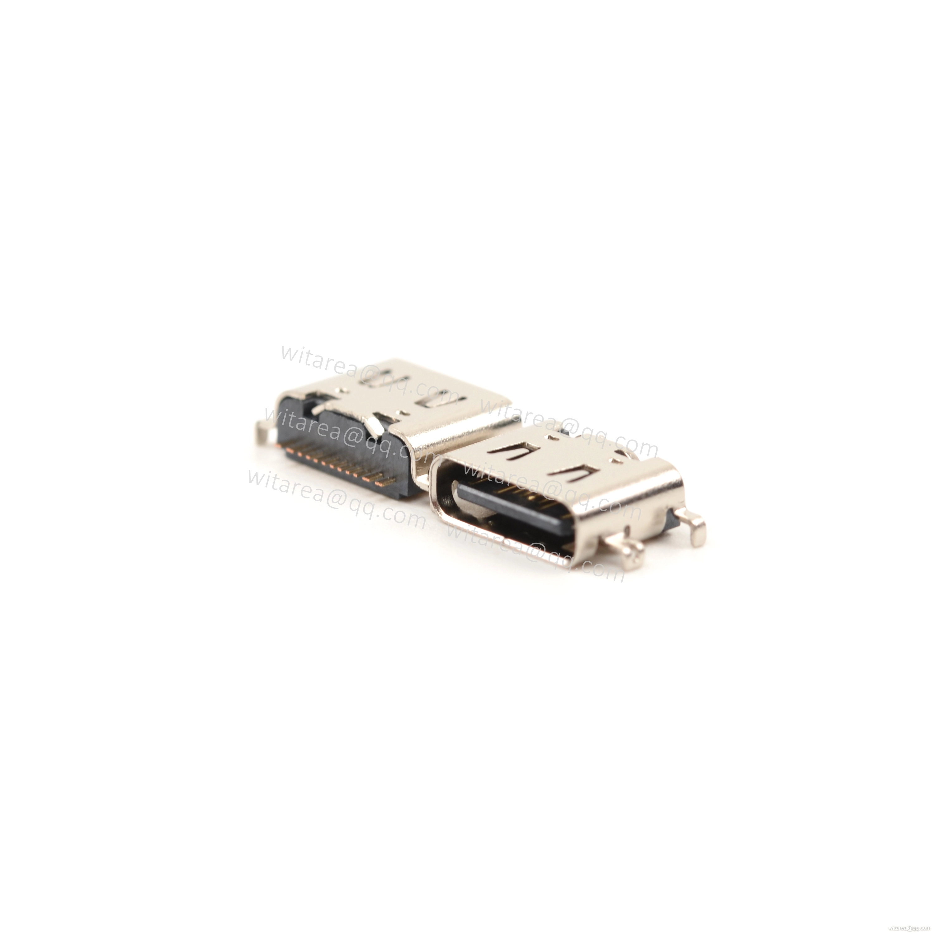 USB2.0 TYPE C 16P MID-MOUNT SMT RECEPTACLE WITH SPRING ,CH=0.78MM,L= 6.5MM