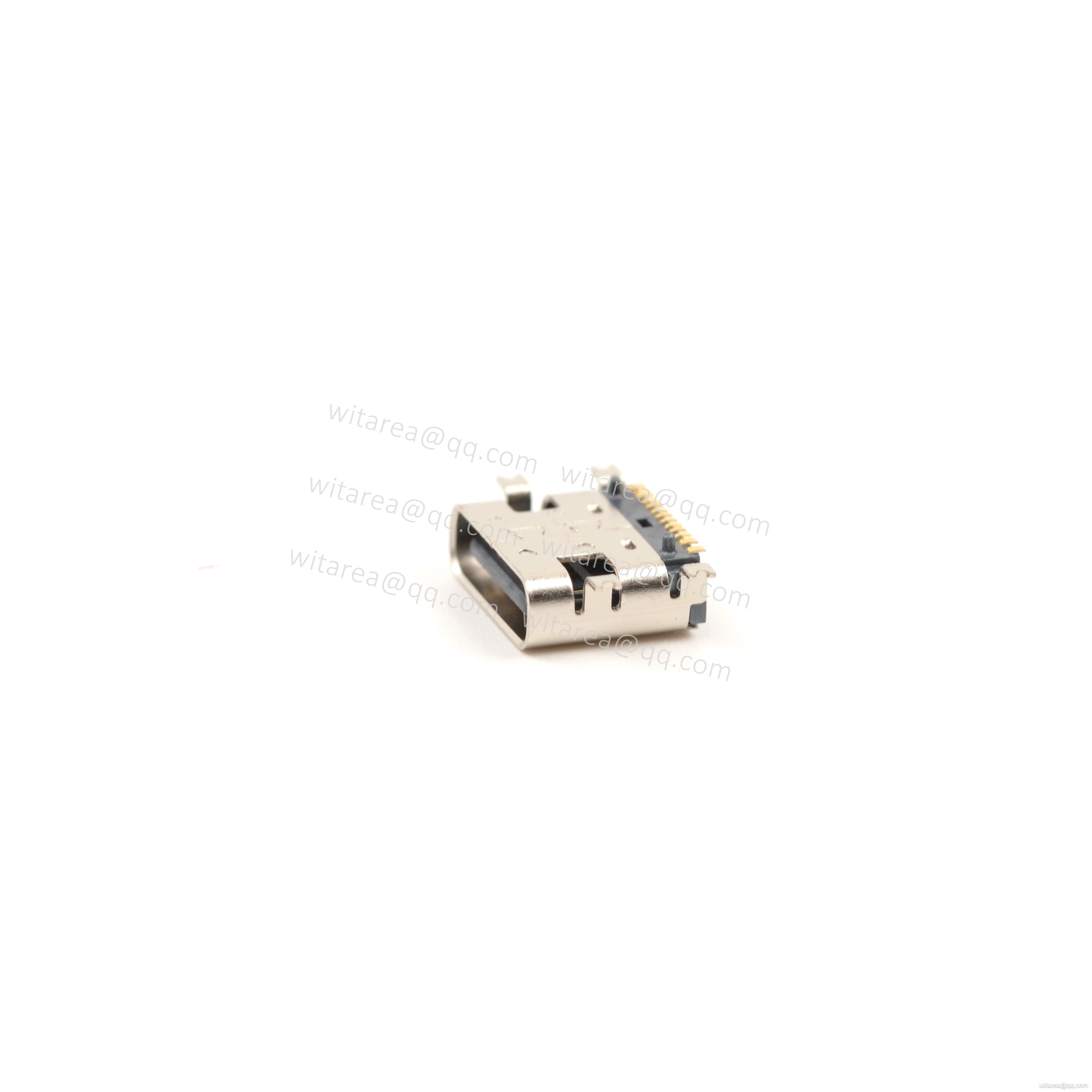 USB2.0 TYPE C 16P TOP-MOUNT SMT RECEPTACLE WITH SPRING  ,CH=1.68MM,L= 7.35MM