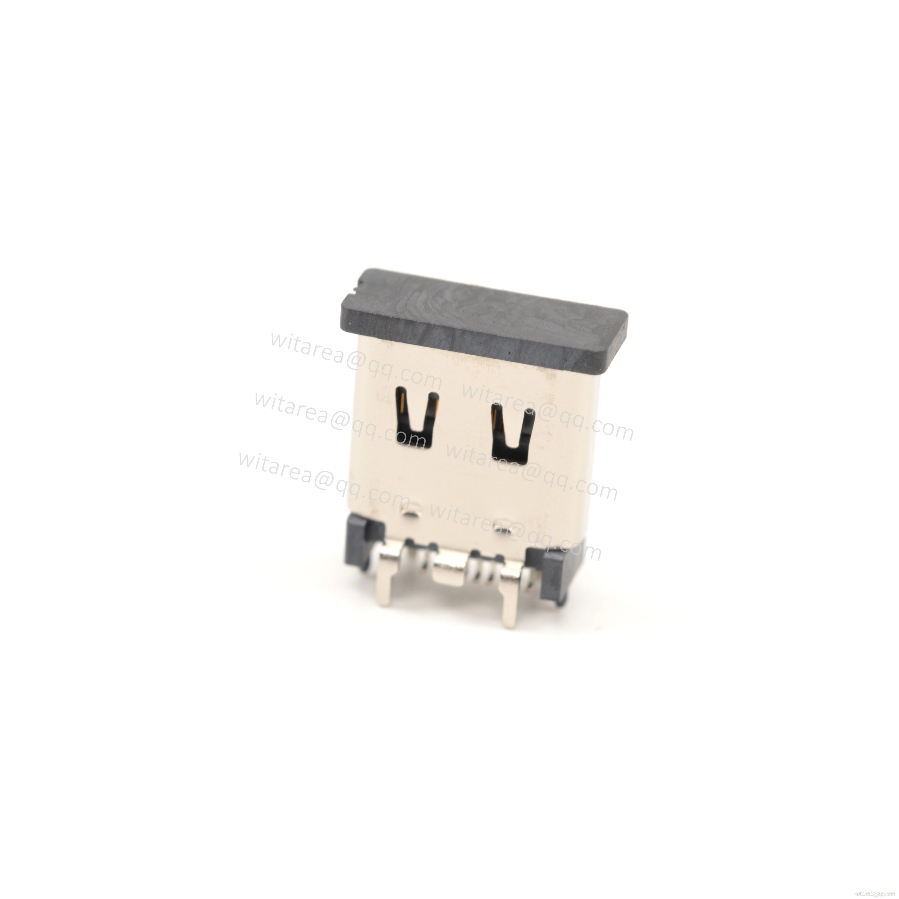 USB2.0 TYPE C 16P VERTICAL-MOUNT SMT RECEPTACLE WITH SPRING ,H=9.3MM