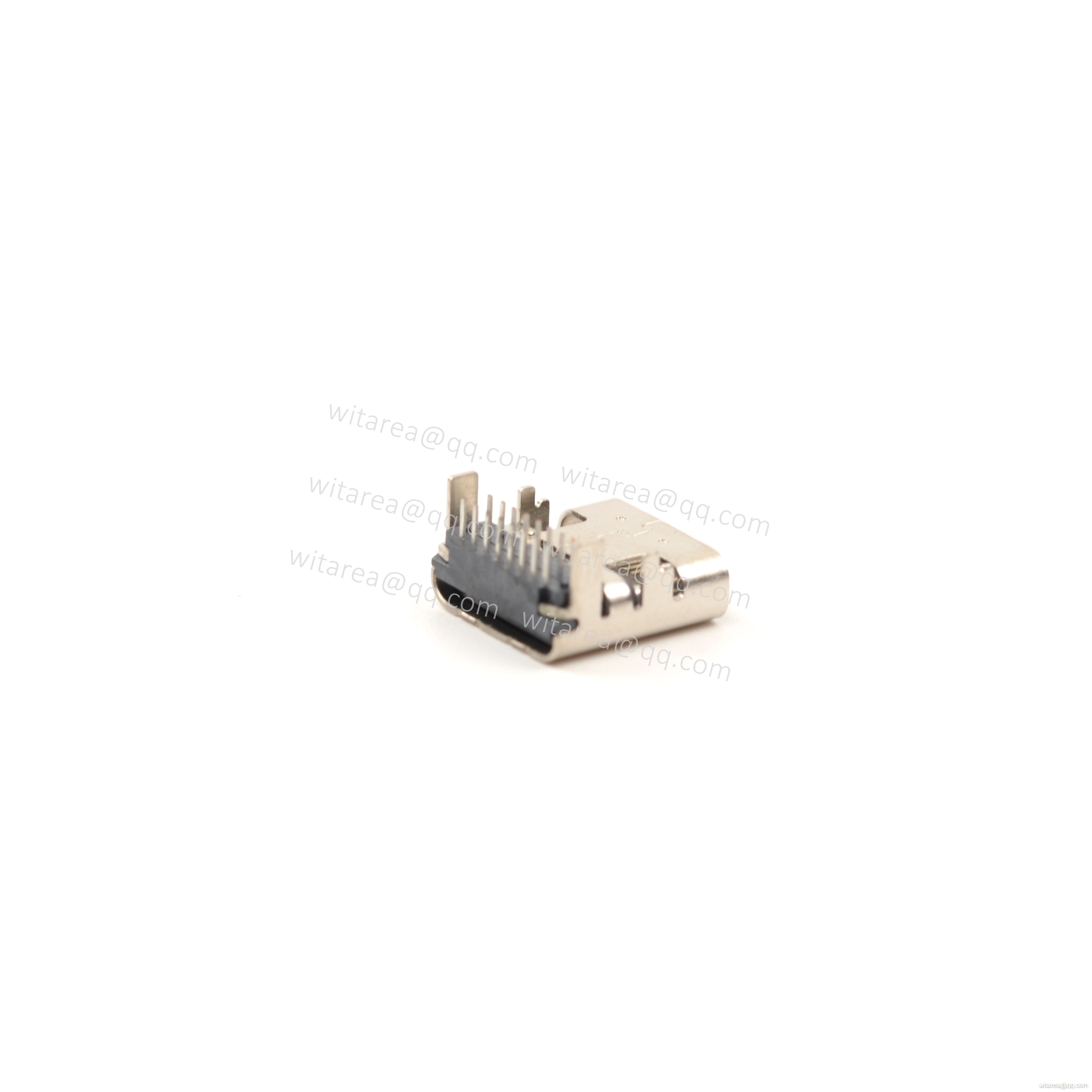 USB2.0 TYPE C 16P TOP-MOUNT DUAL-ROW DIP RECEPTACLE  ,CH=1.88MM,L=9.17MM
