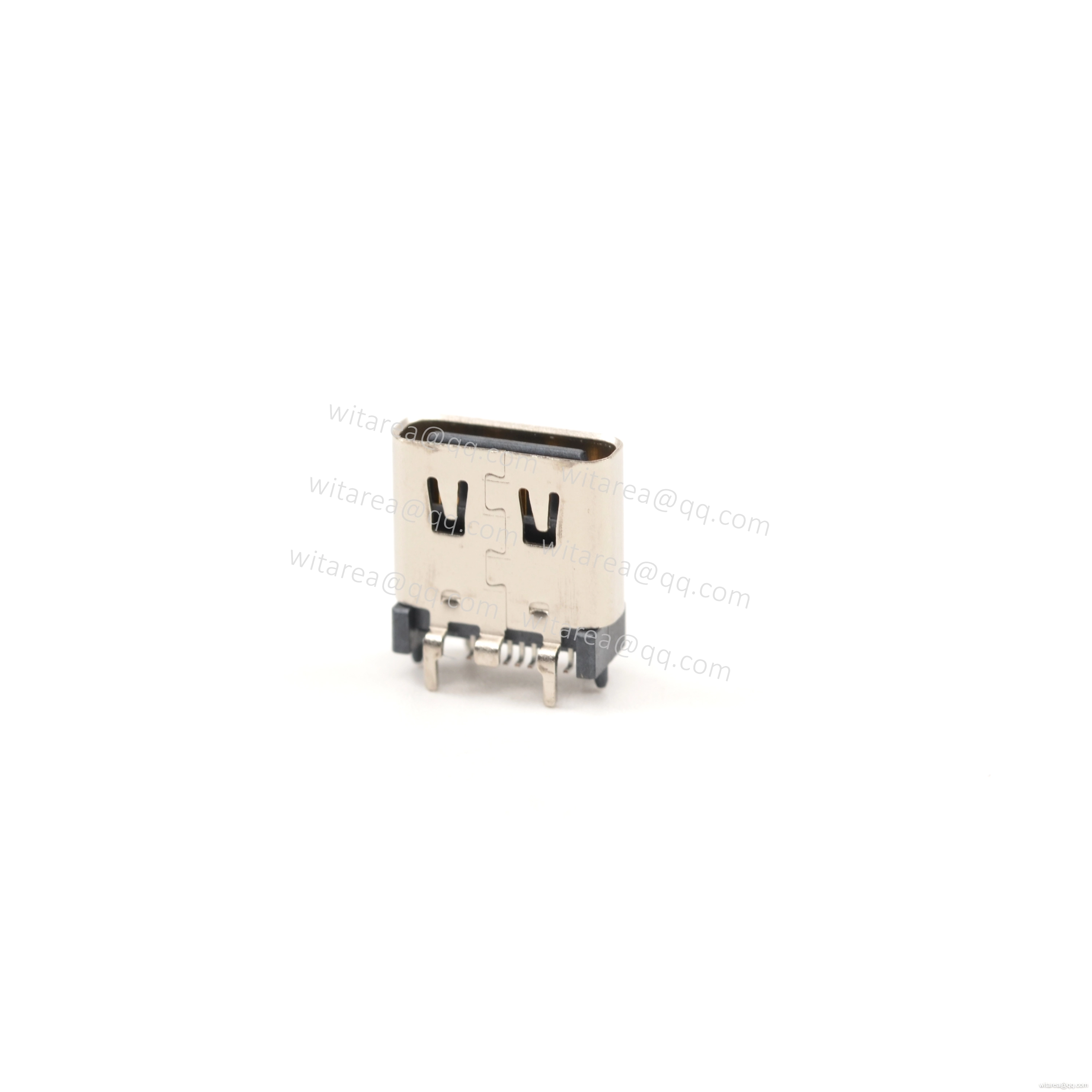 USB2.0 TYPE C 16P VERTICAL-MOUNT SMT RECEPTACLE WITH SPRING ,H=8.8MM,L=8.8MM