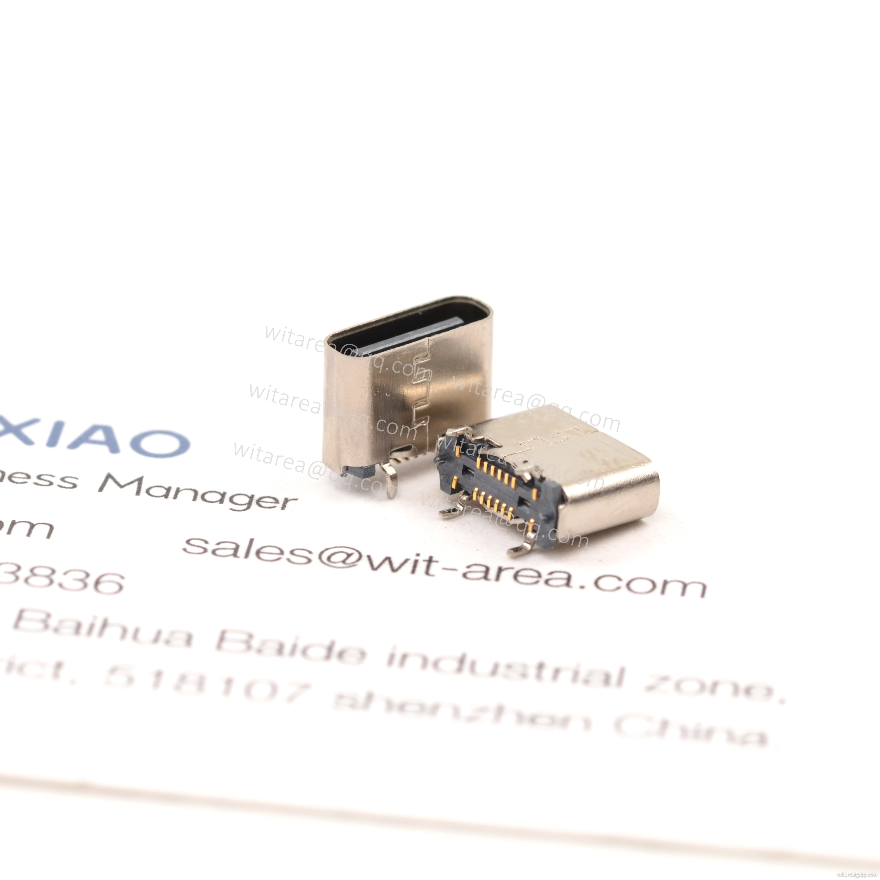 USB2.0 TYPE C 16P VERTICAL-MOUNT SMT RECEPTACLE ,H=6.5MM