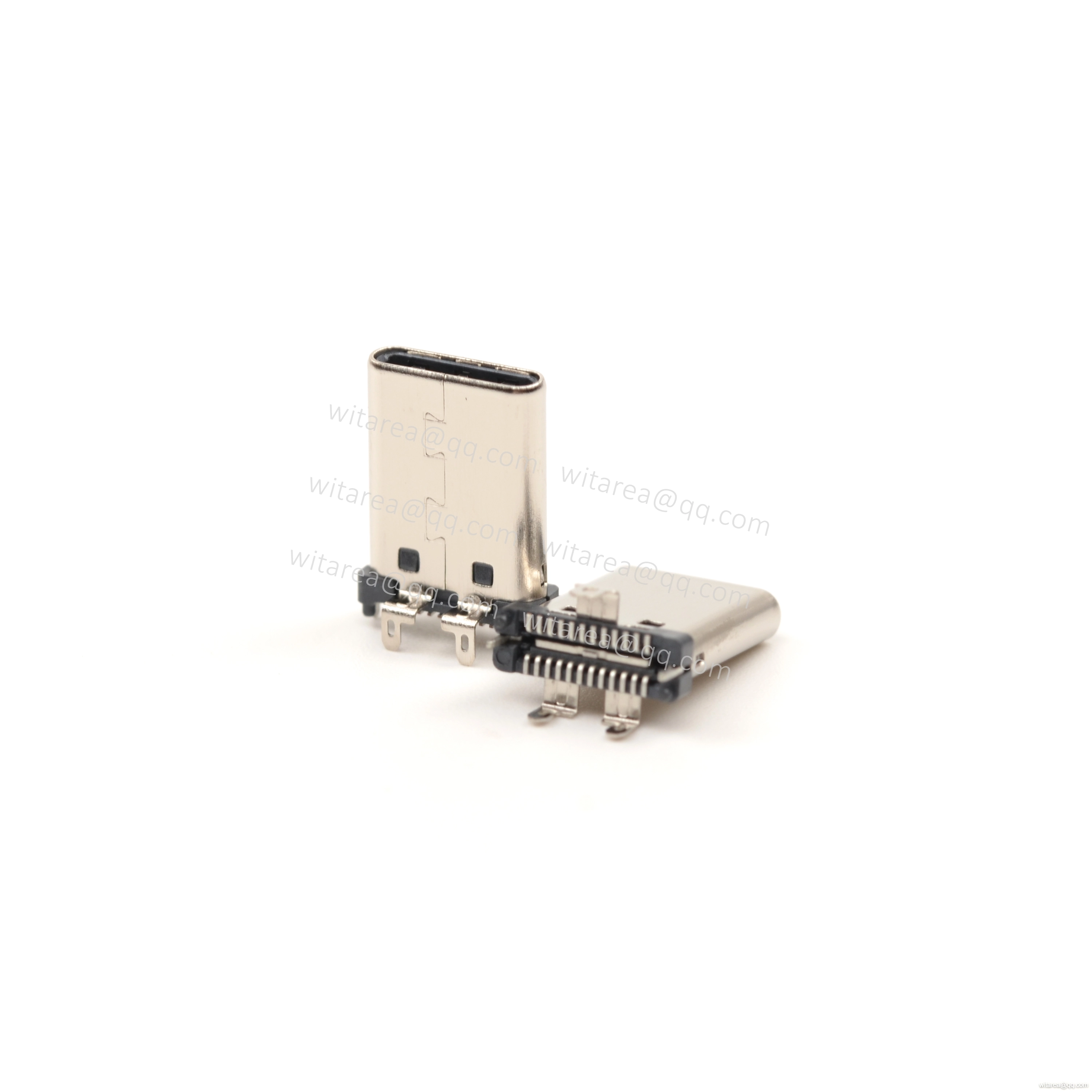 USB3.1 TYPE C 24PIN MALE PLUG, VERTICAL-MOUNT,  DUAL ROW SMT,H=11.1MM, L=8.66MM