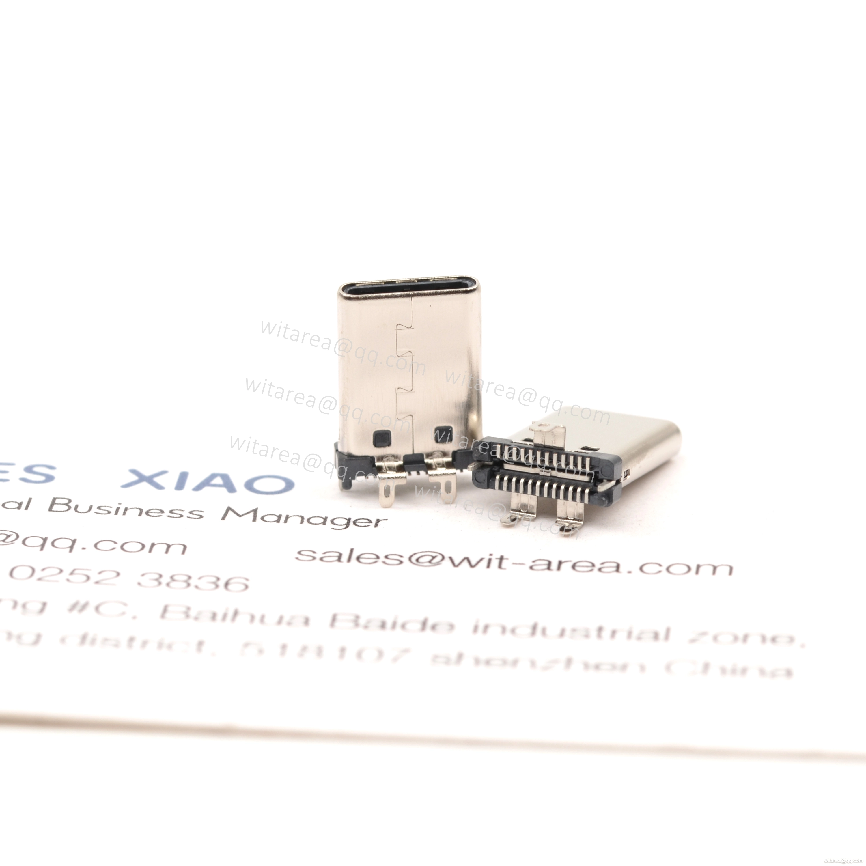 USB3.1 TYPE C 24PIN MALE PLUG, VERTICAL-MOUNT,  DUAL ROW SMT,H=11.1MM, L=8.66MM