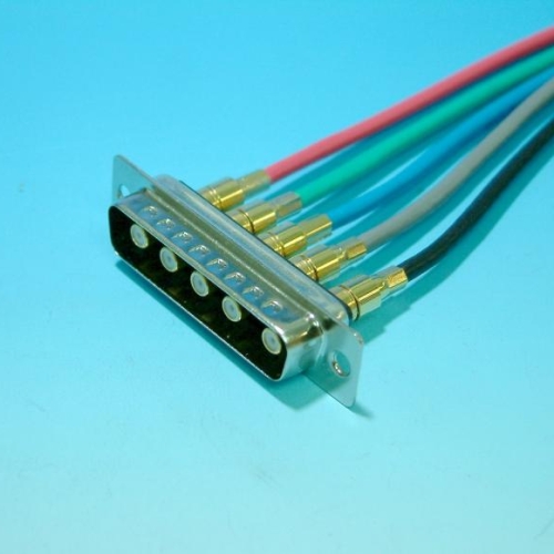 High power Combination D-SUB HD 5w5 Connectors custom cables