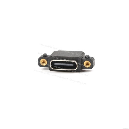 USB2.0 TYPE C 6P waterproof receptacle SMT CH=1.68mm,L=8.2mm