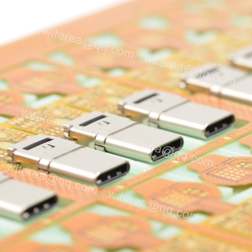 SMT/SMD TYPE C 24Pin male Plug Middle Mount,L=15.5MM