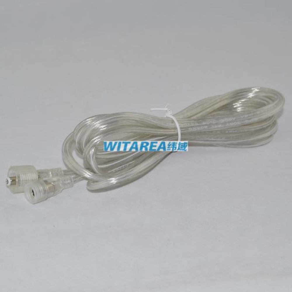 Transparent waterproof dc 5.5x2.1 male to female extension cable