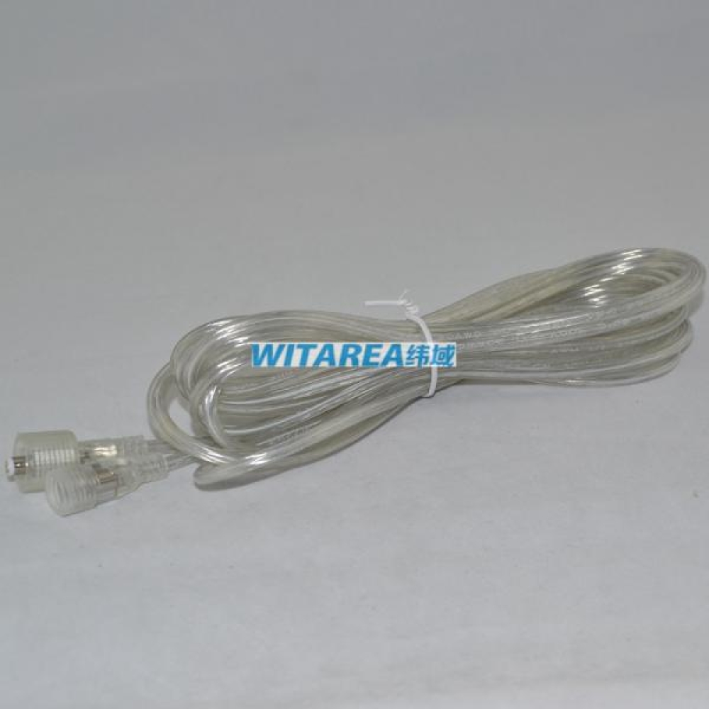 Transparent waterproof dc 5.5x2.1 male to female extension cable