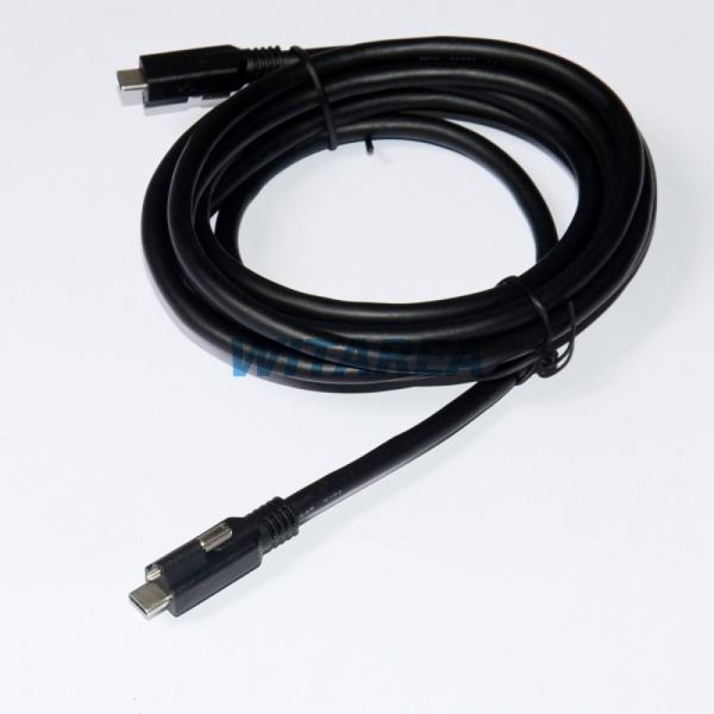 USB Type-C Male Cable With Single Locking Screw