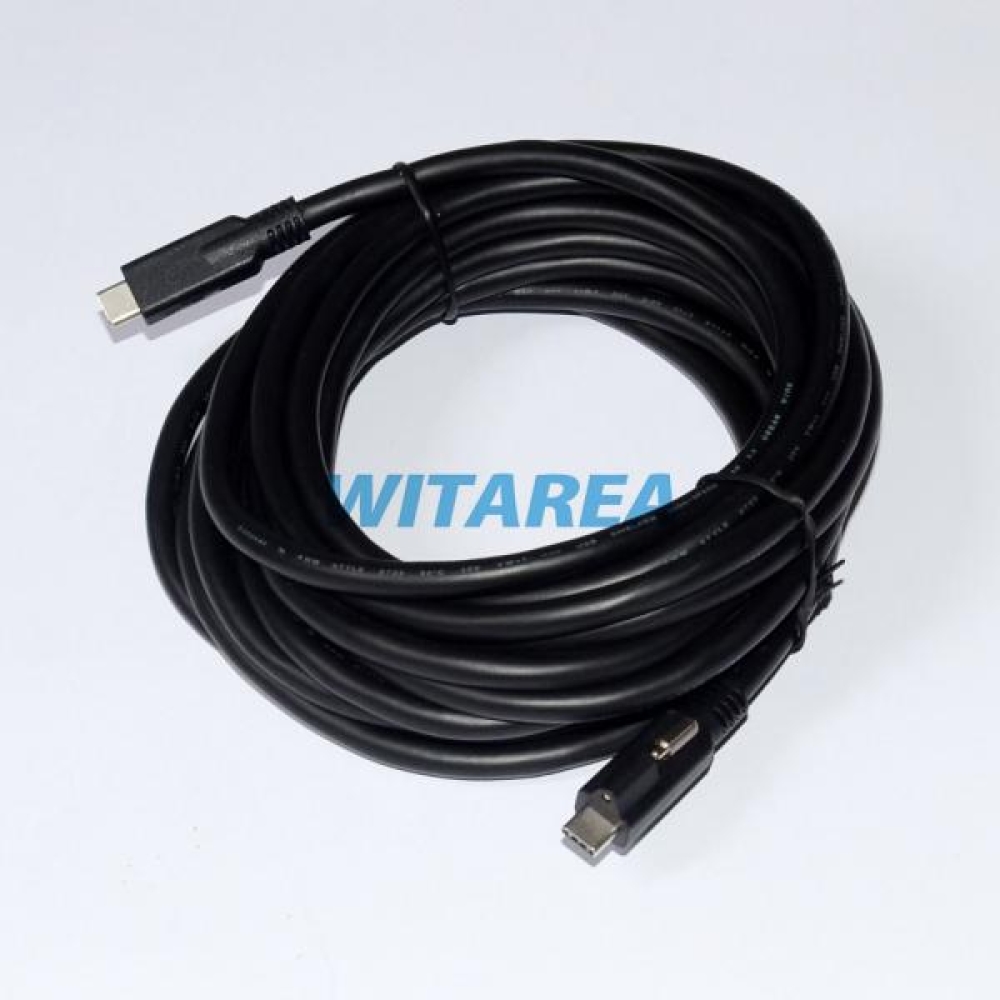 USB Type-C Male Cable With Single Locking Screw