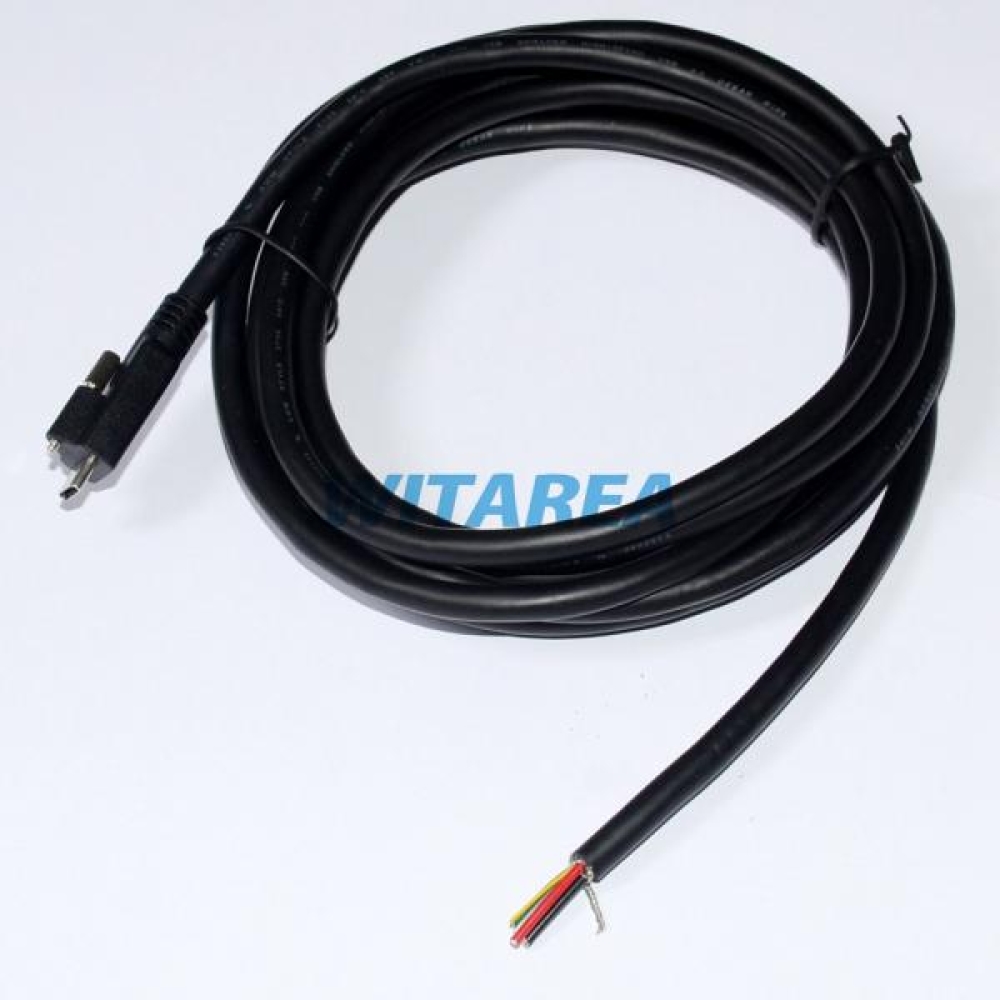 USB 3.1 Type-C male with locking screw to Open Cable
