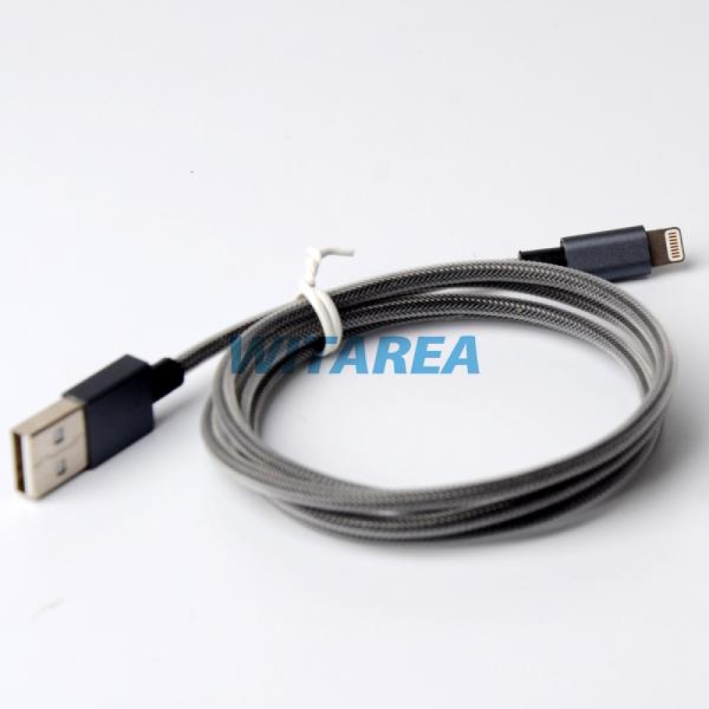Aluminum Housing Colored Nylon Braiding Lightning Cable