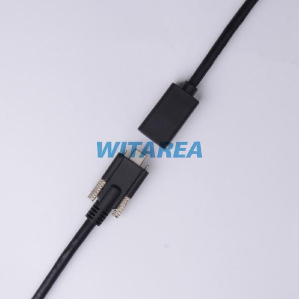USB 3.0 STD A Female To USB Type-C Male Cable With Dual Thumbscrew