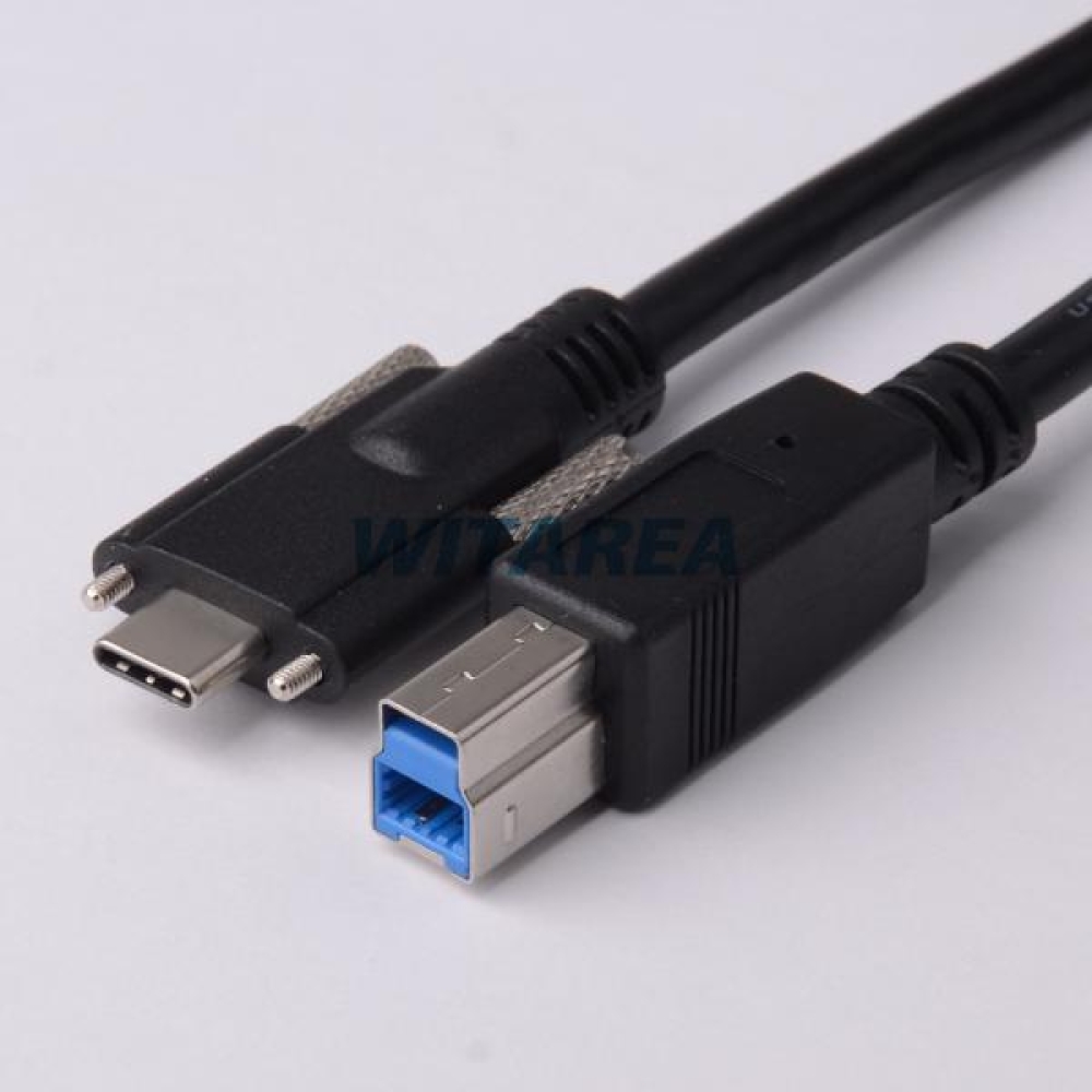 USB Type-c with Dual Screw locking To USB3.0 B/M Cables