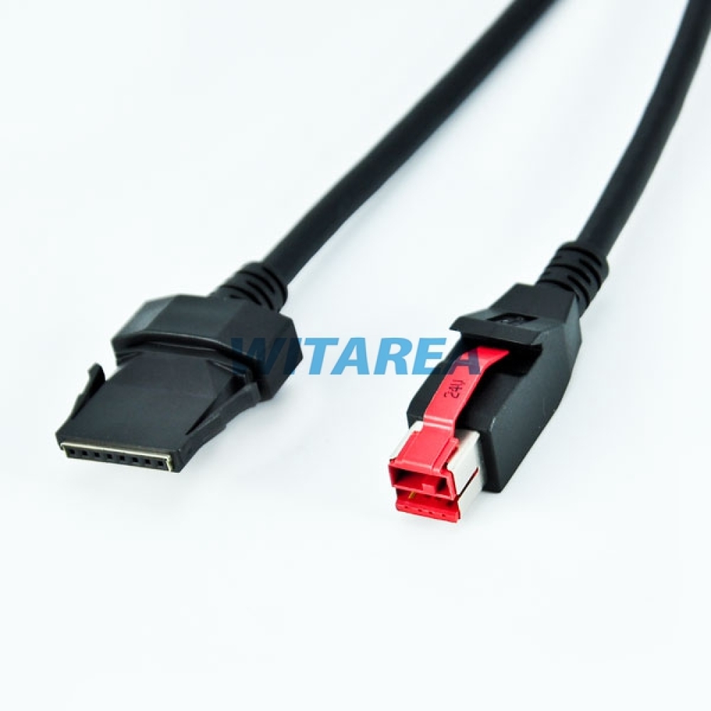 Custom 12v PoweredUSB To M Barrel DC connector cable