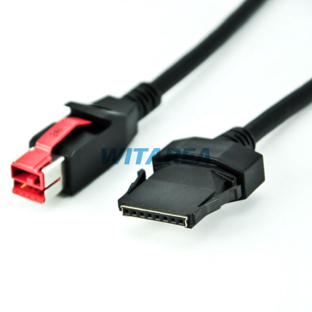 Custom 12v PoweredUSB To M Barrel DC connector cable