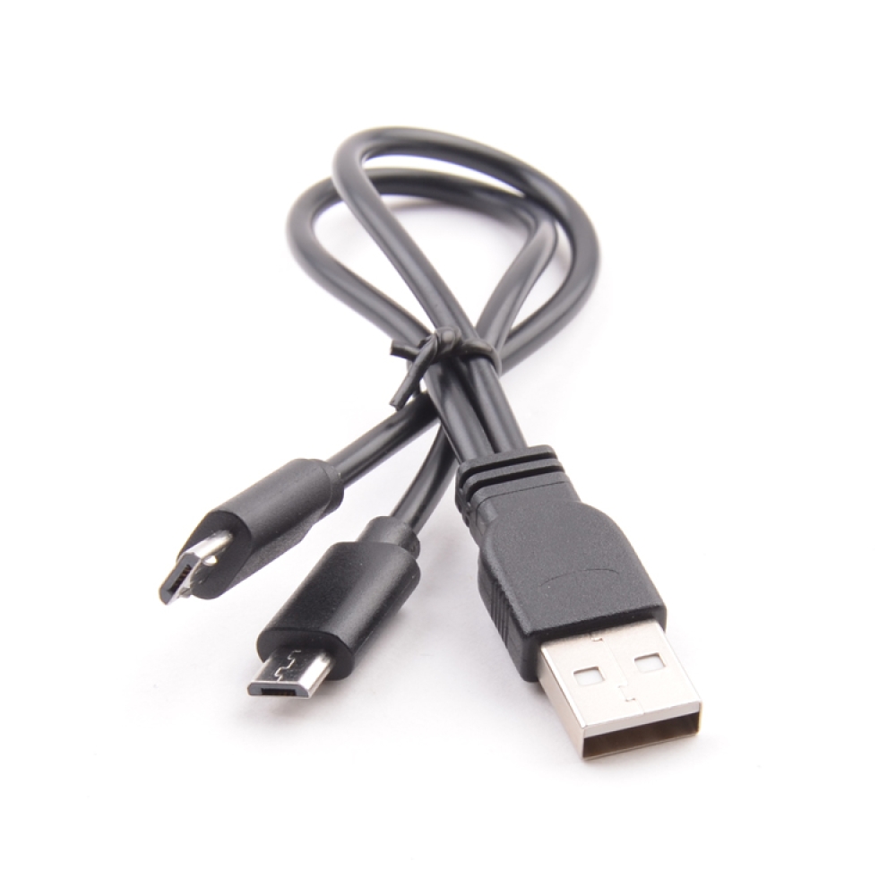 Micro USB Splitter Cable USB 2.0 to Dual Micro USB Y Charge Cable for Data Sync and Power