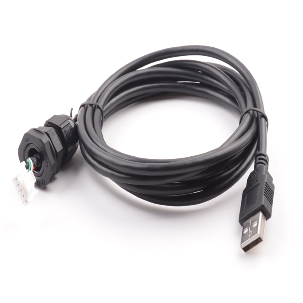 USB Cable To Panel Mount Waterproof  Molex Connector Cable