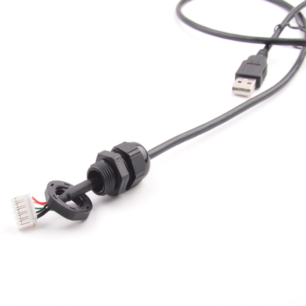 USB Cable To Panel Mount Waterproof  Molex Connector Cable