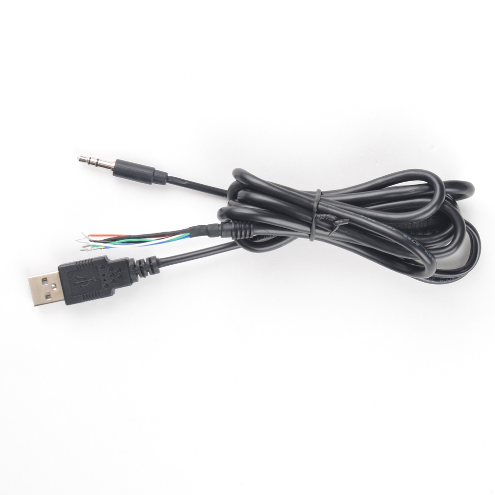 USB A Male To 3.5mm audio plug and Pigtail Y Splitter Cable