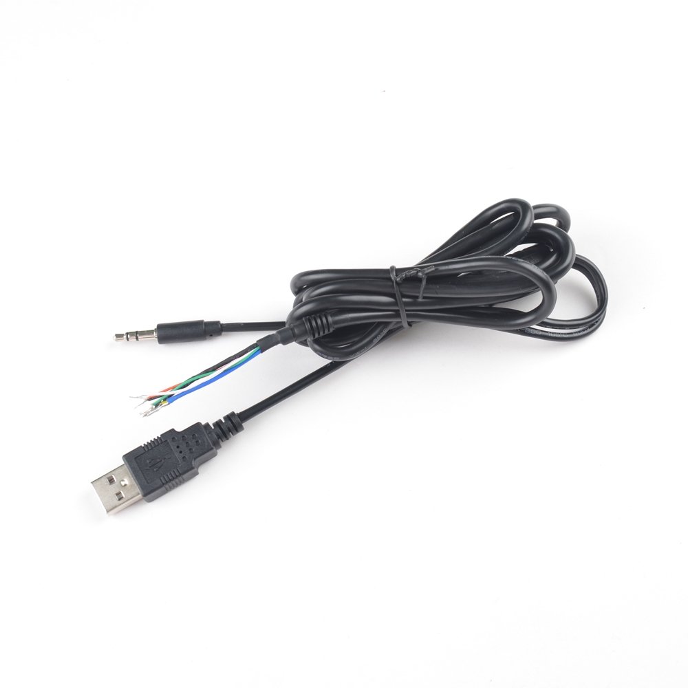 USB A Male To 3.5mm audio plug and Pigtail Y Splitter Cable