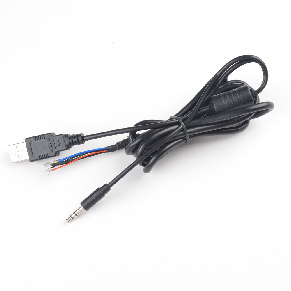 USB A Male To 3.5mm audio plug and Pigtail Y Splitter Cable