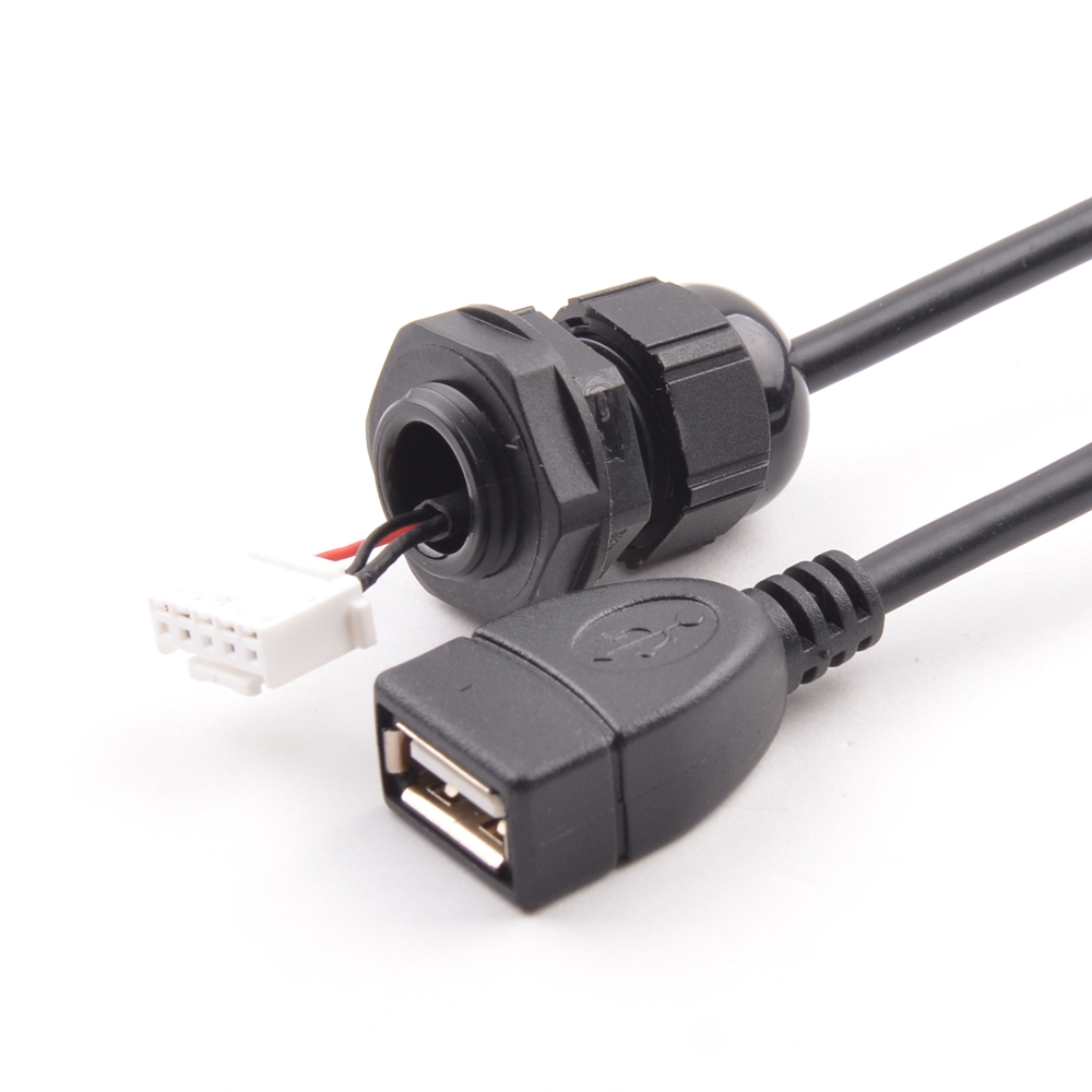 USB AF OTG To Molex Wire harness Cable With waterproof Connector